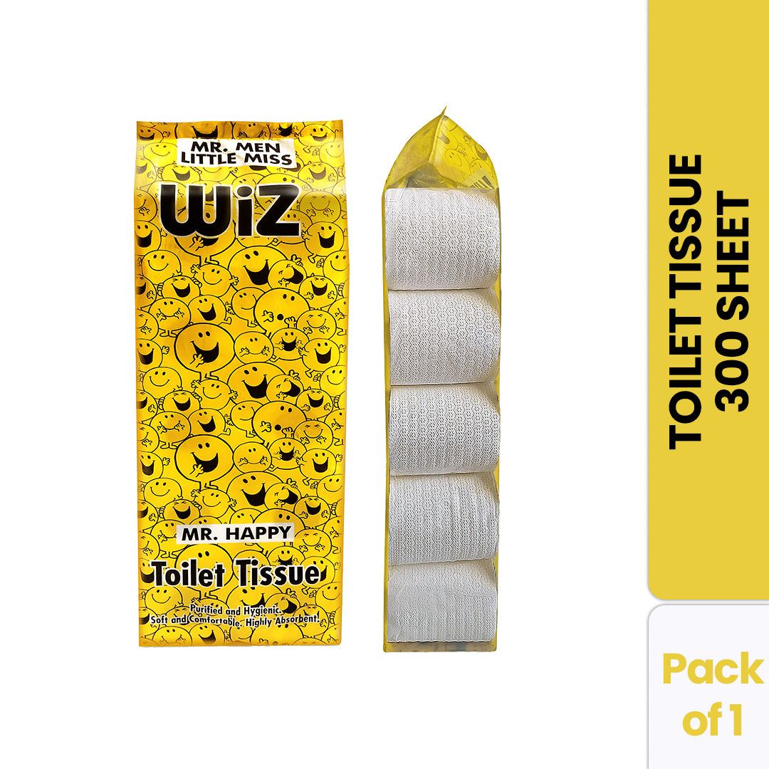 Pack of 10 Toilet Tissue roll 300 sheets Wiz Value