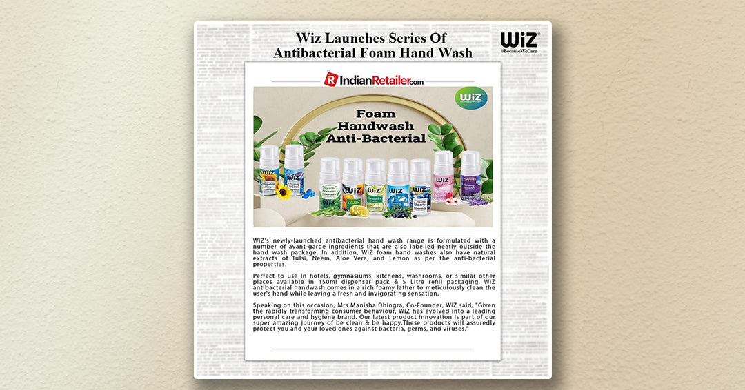 WiZ Launches Series of Antibacterial Foam Hand Wash.