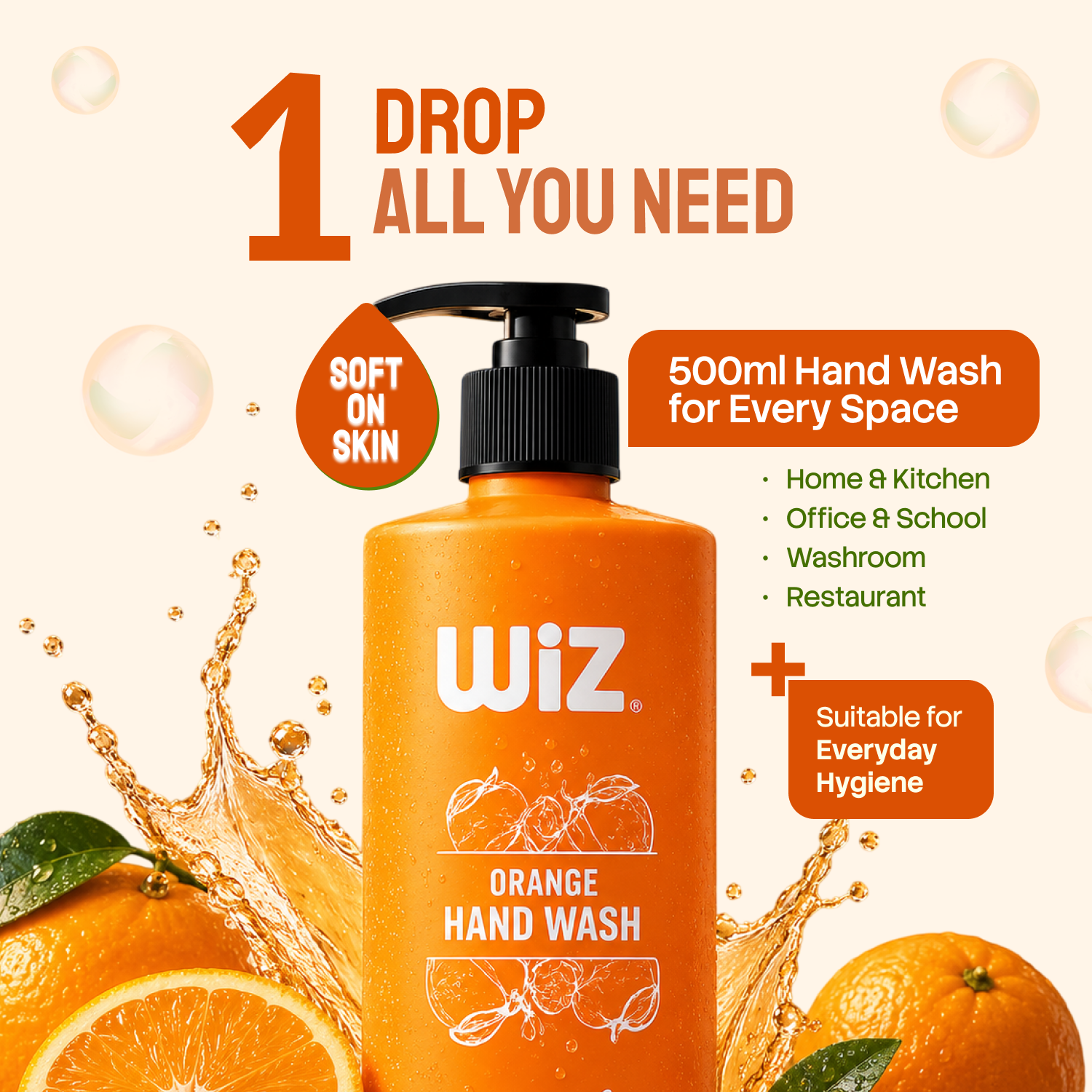 Orange Hand Wash  500 ml