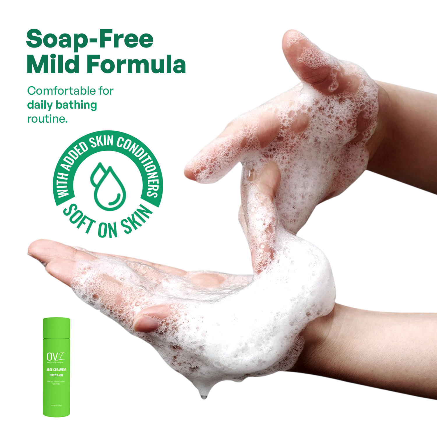 Aloe Ceramide Body Wash 1 Liter | Deep Hydration & Skin Barrier Repair | Aloe Vera, Vitamin E & Ceramides | Gentle Daily Cleanser for Soft & Healthy Skin