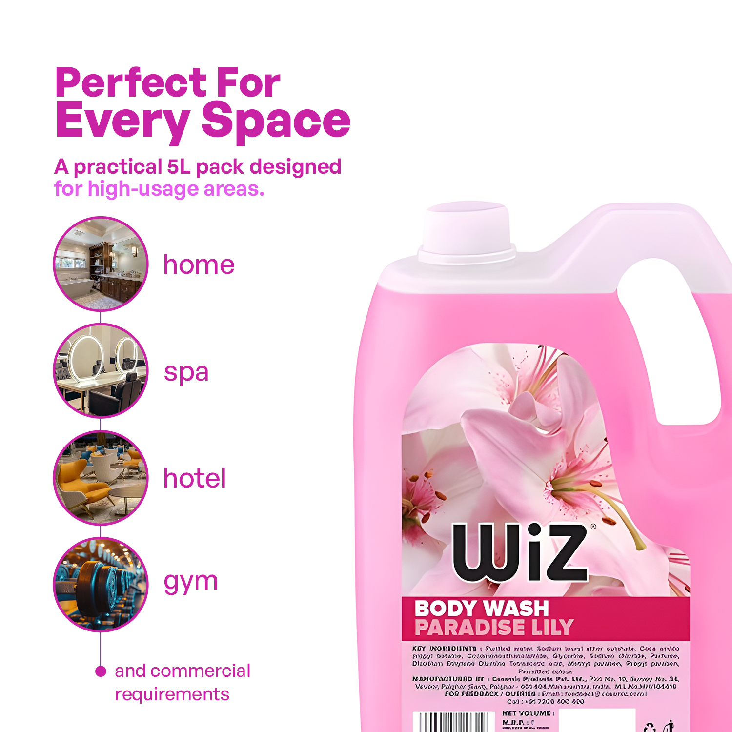 Body Wash Paradise Lily - 5L Refill Can