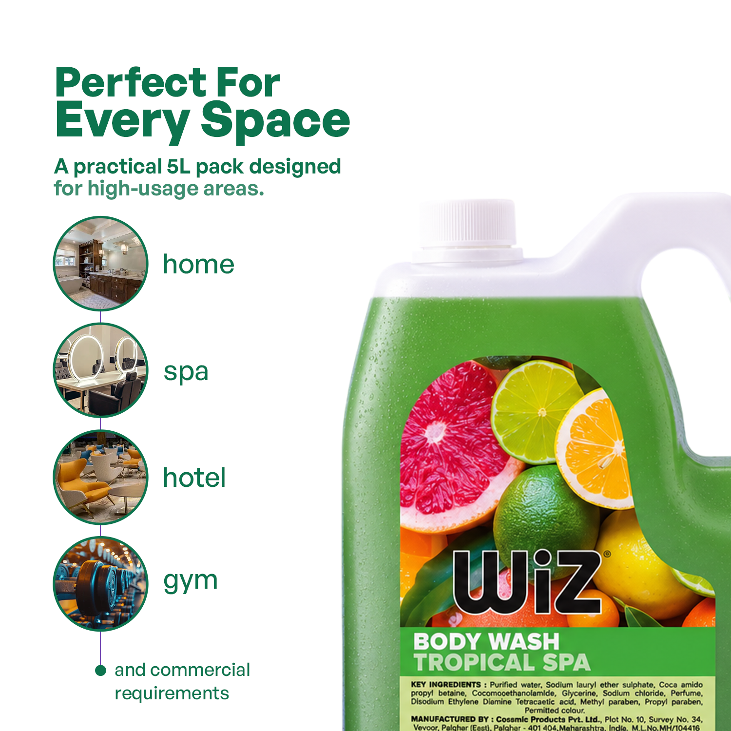 Body Wash Tropical Spa - 5L Refill Can