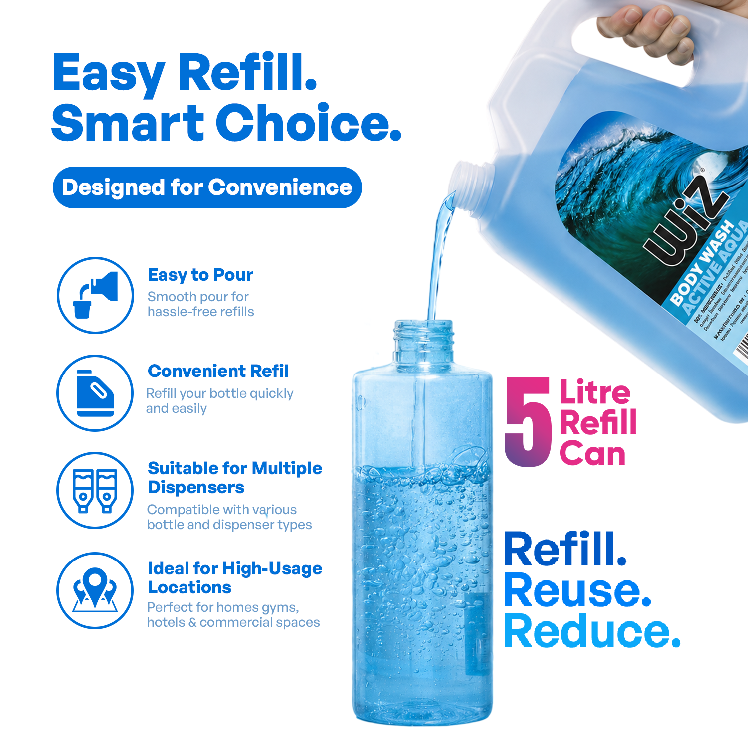 Body Wash Active Aqua - 5L Refill Can