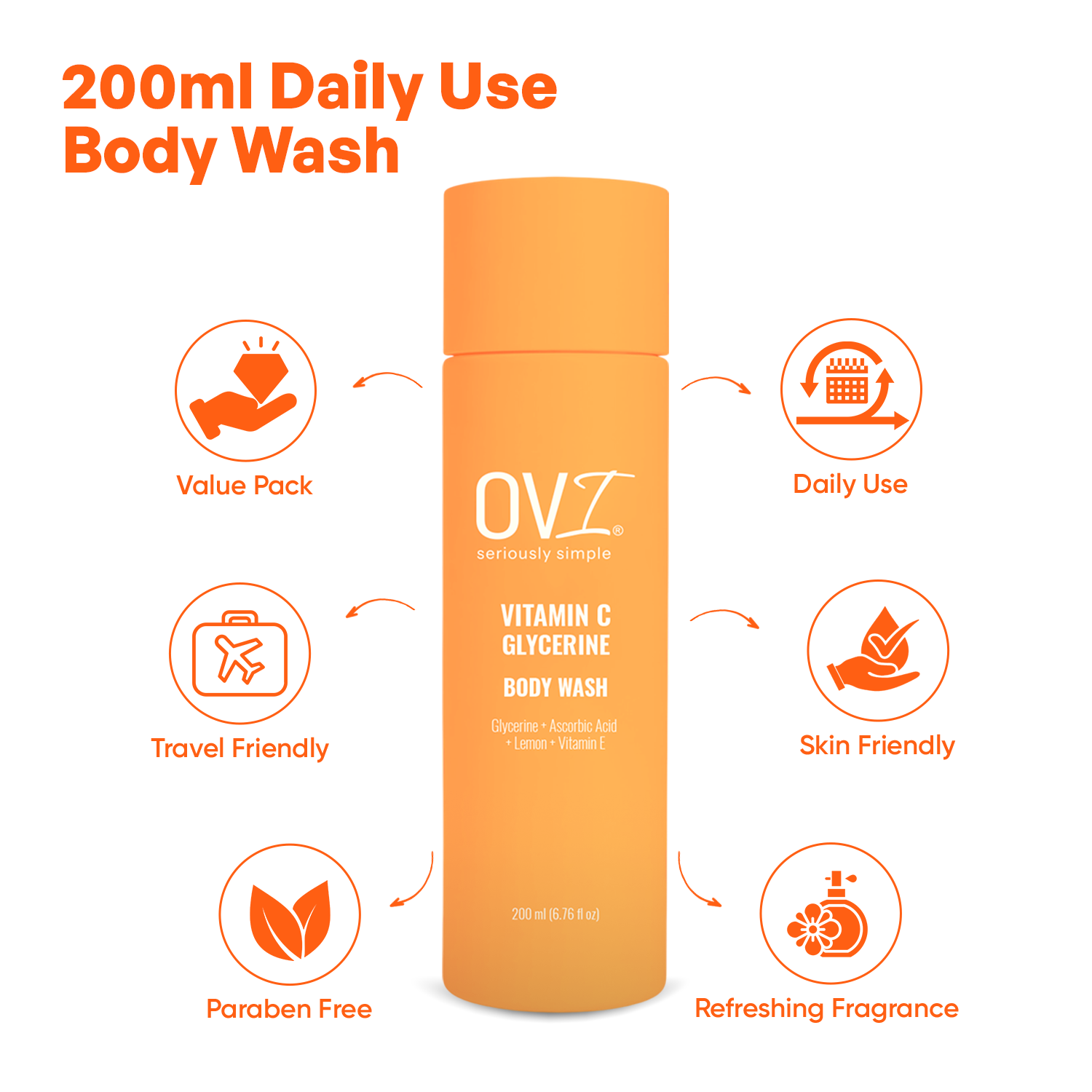 Vitamin C Glycerine Body Wash 200ml