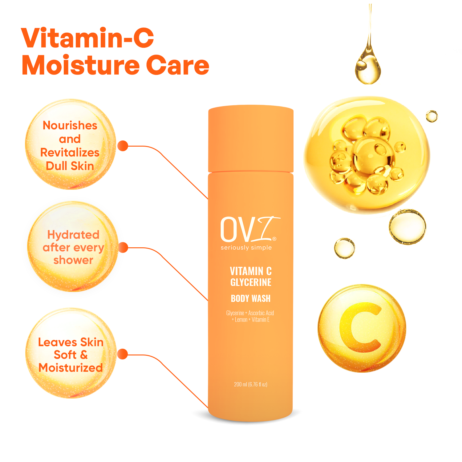 Vitamin C Glycerine Body Wash 200ml