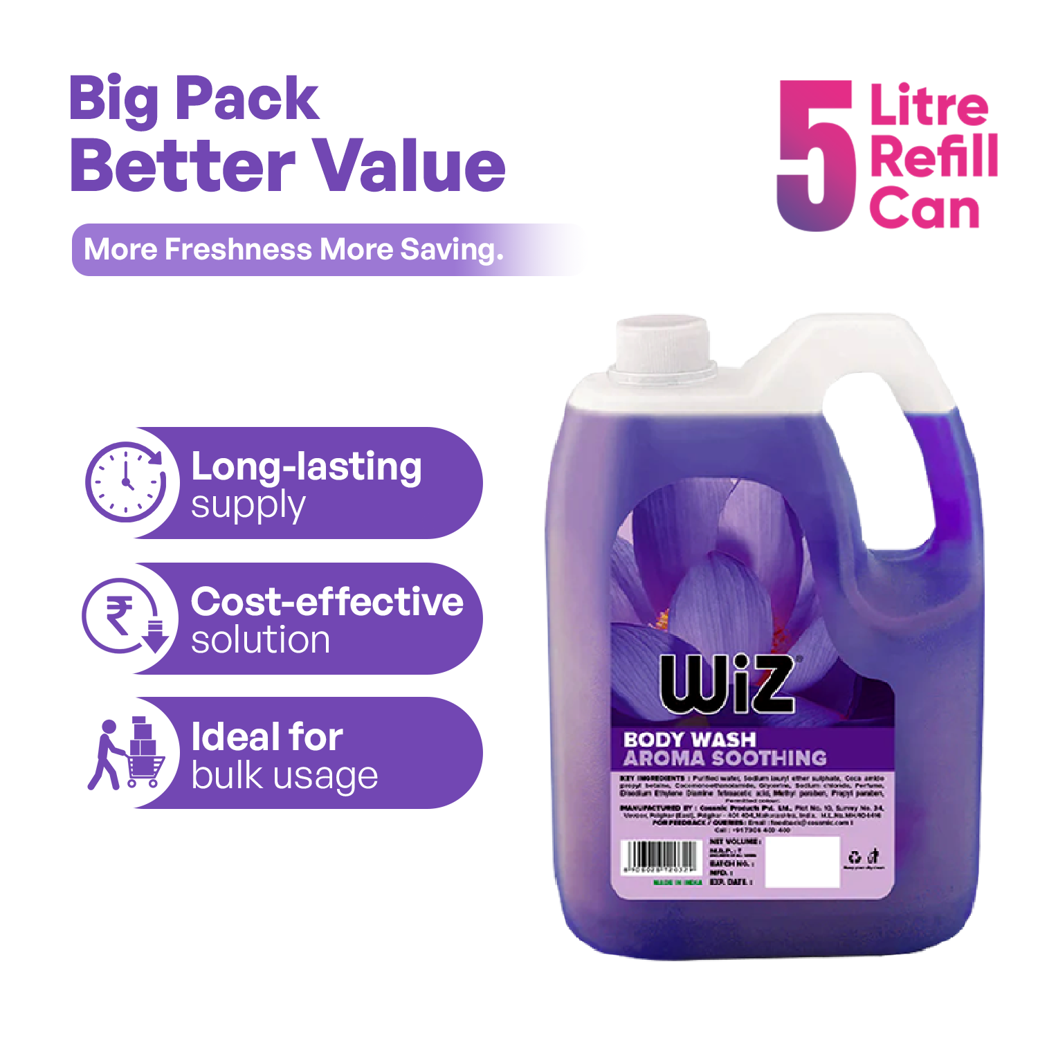 Body Wash Aroma Soothing - 5L Refill Can