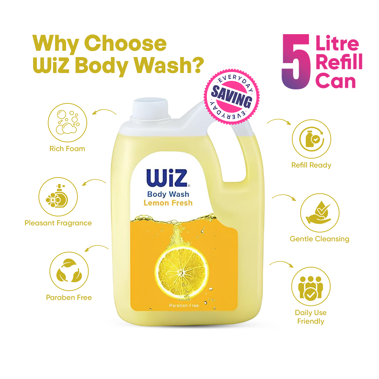 Lemon Fresh Body Wash 5l