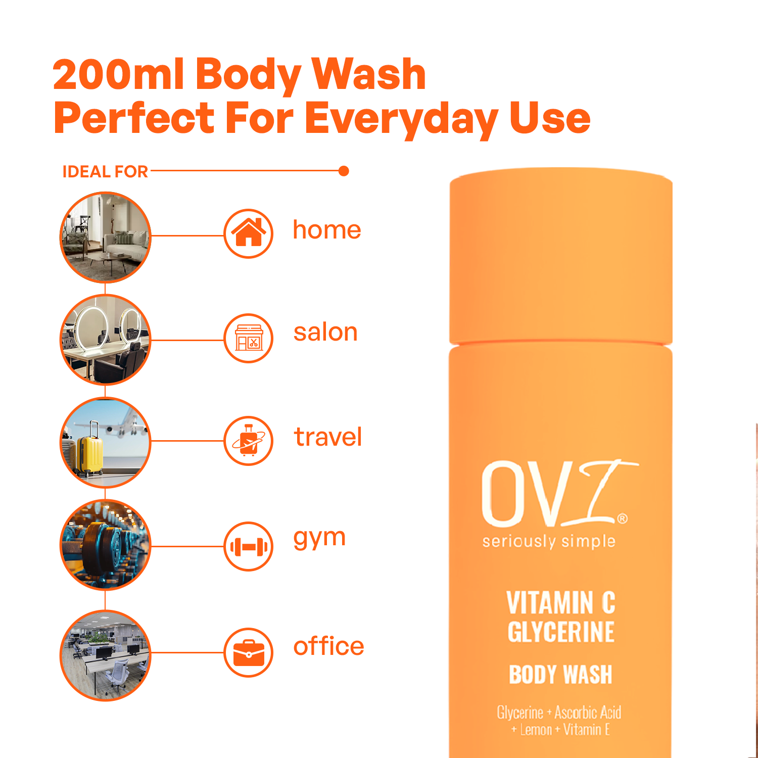 Vitamin C Glycerine Body Wash 1L