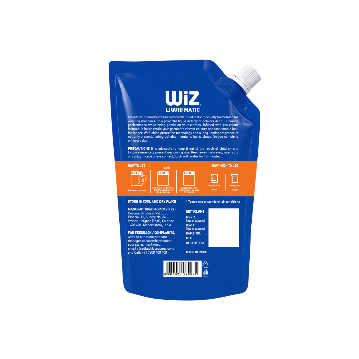Laundry Detergent Top Load 1L Refill Pouch