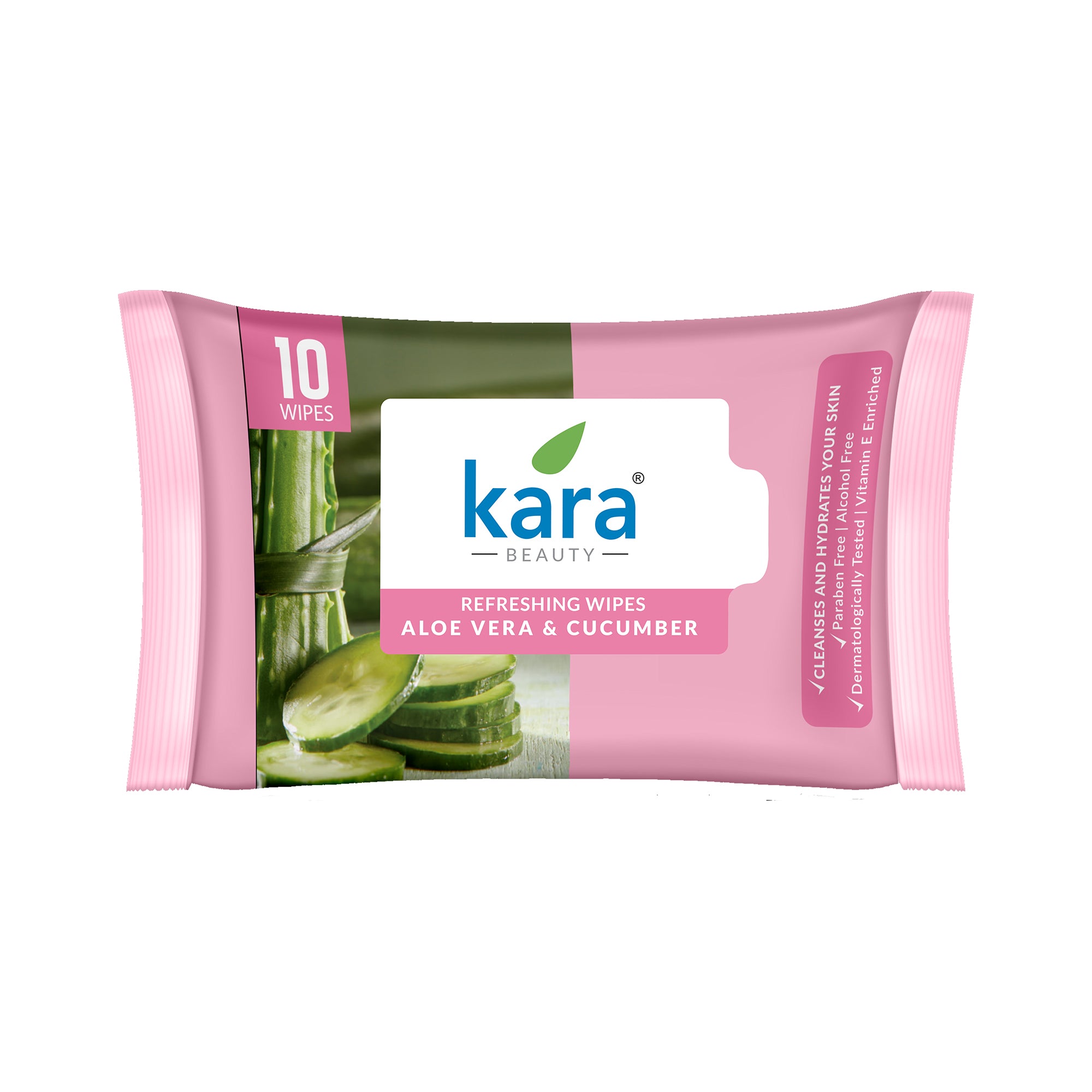 Aloe Vera & Cucumber Facial Wet Wipes 10 Pulls (Pack of 12)