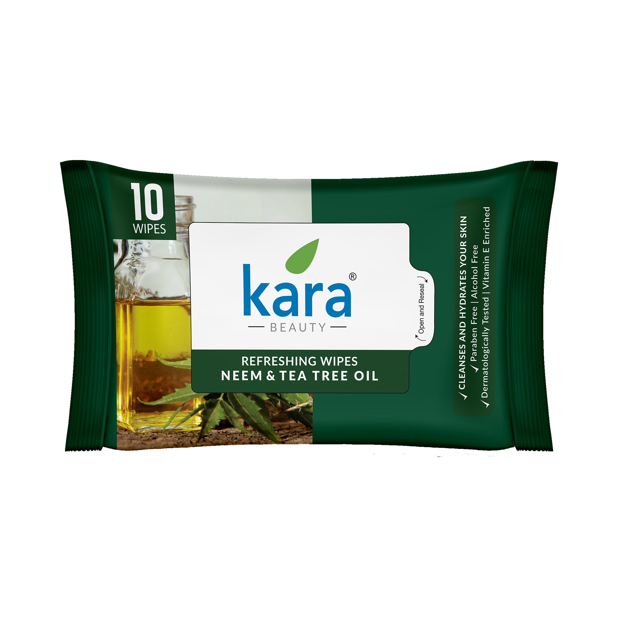 Neem & Tea Tree Oil Facial Wet Wipes 10 Pulls (Pack of 12)