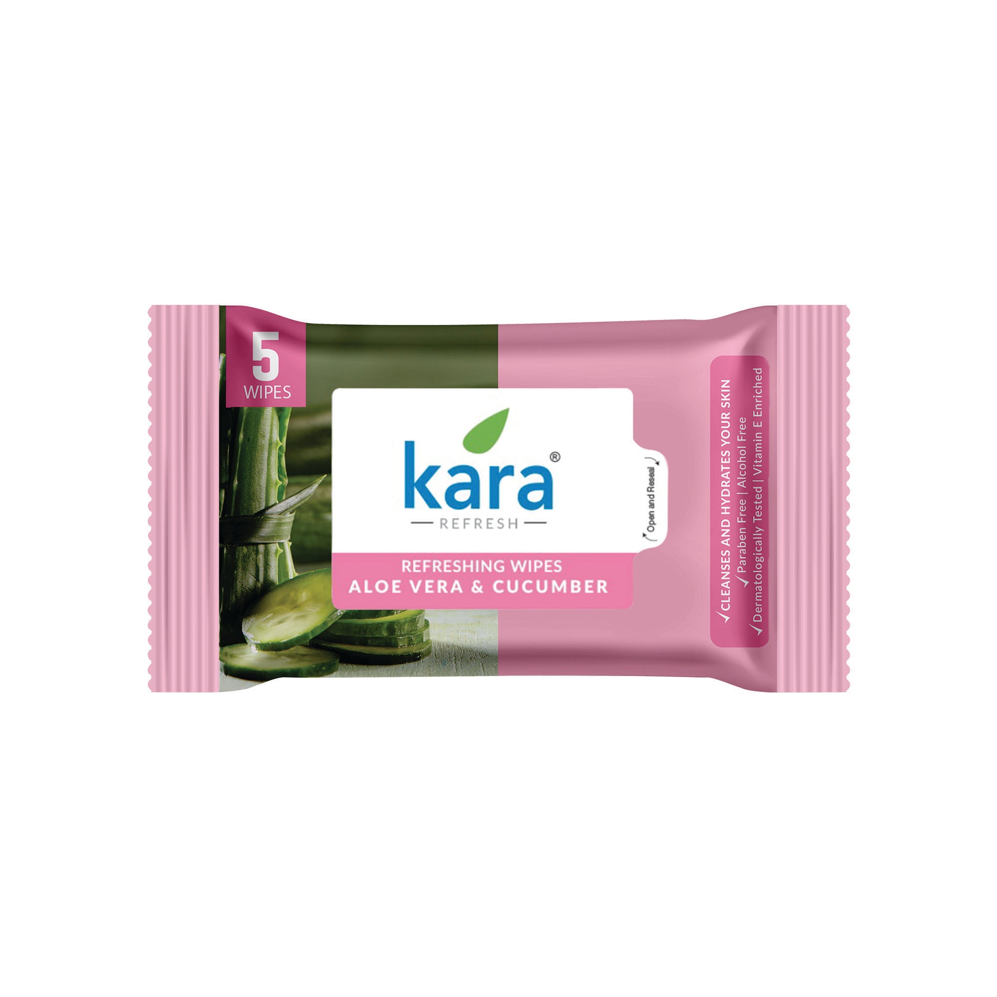 Aloe Vera & Cucumber Facial Wet Wipes 5 Pulls (Pack of 20)