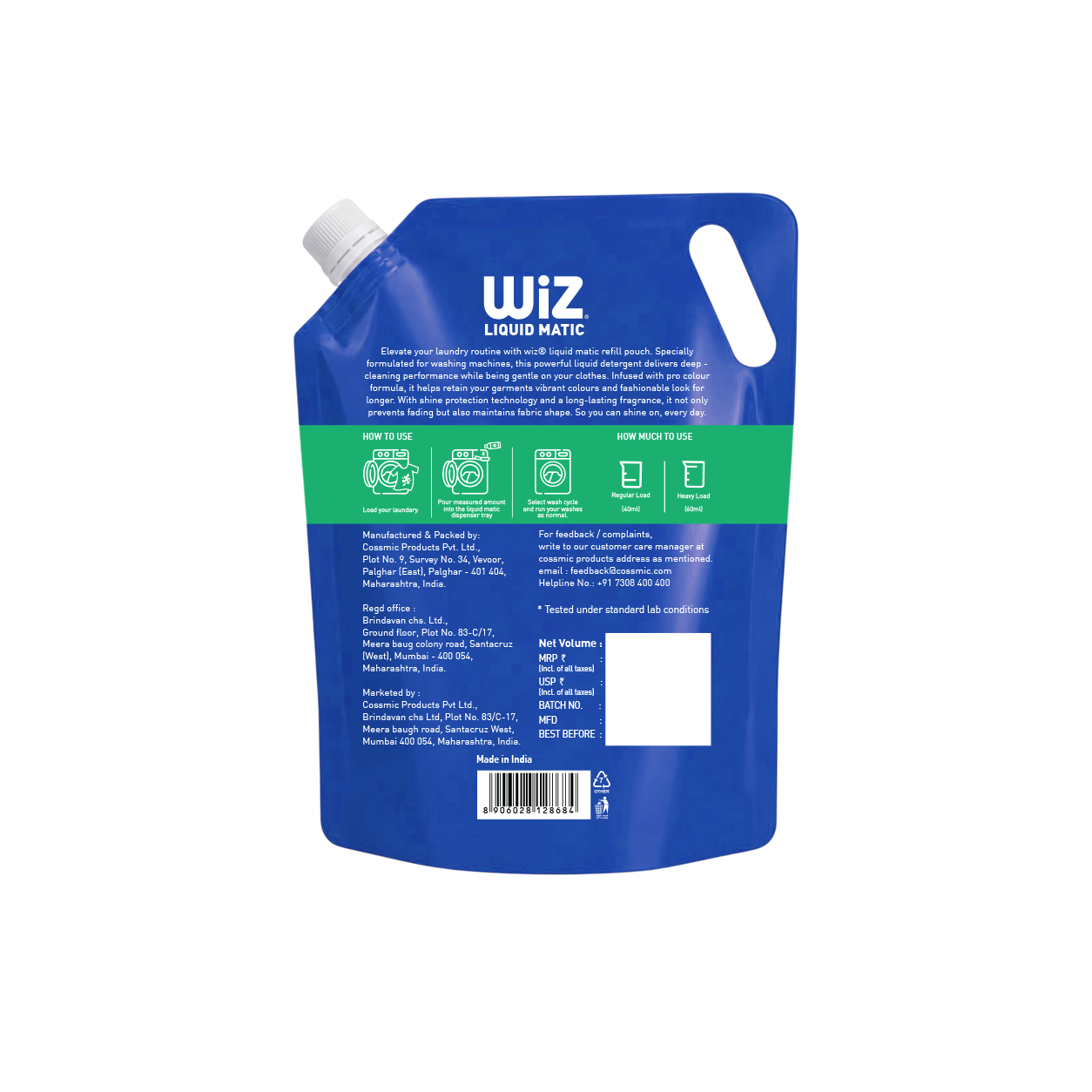 Liquid Matic Front Load Liquid Detergent – 2L Refill Pouch
