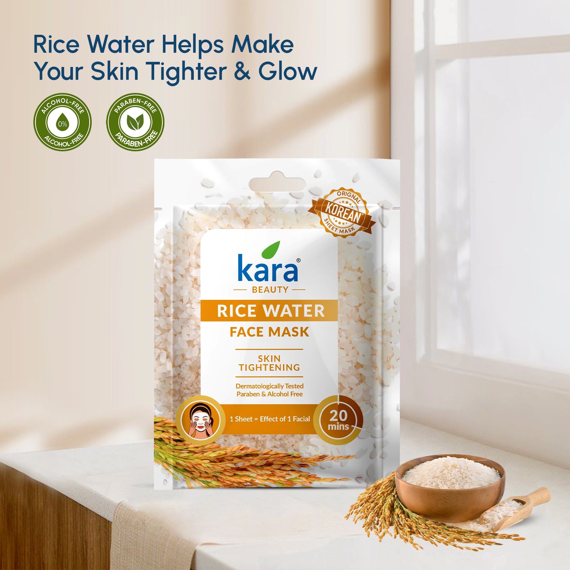 Face Mask Sheet Rice Water Skin Tightening 1 N