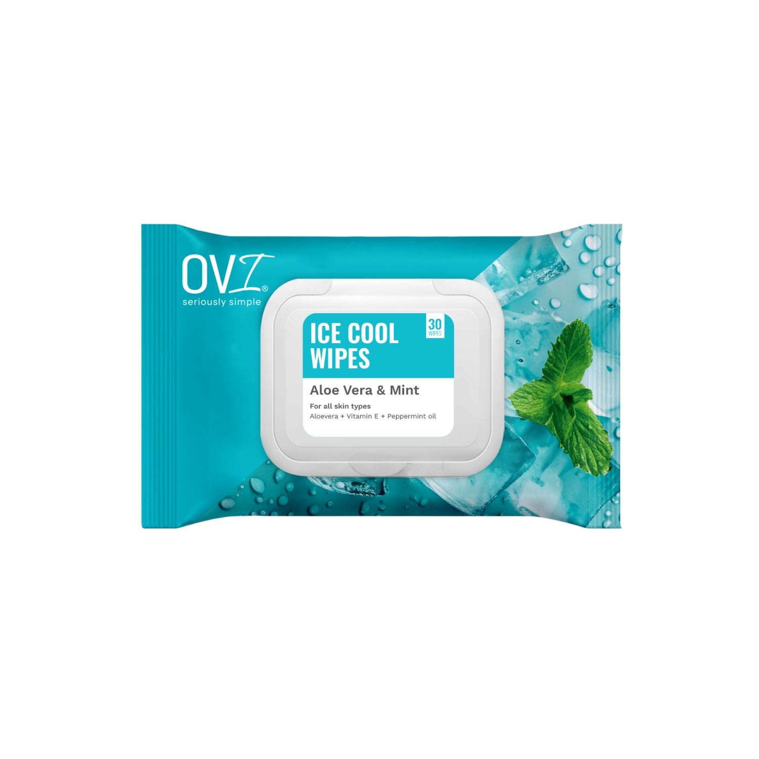Ice Cool Wet Wipes Aloe Vera & Mint - 30 Pulls