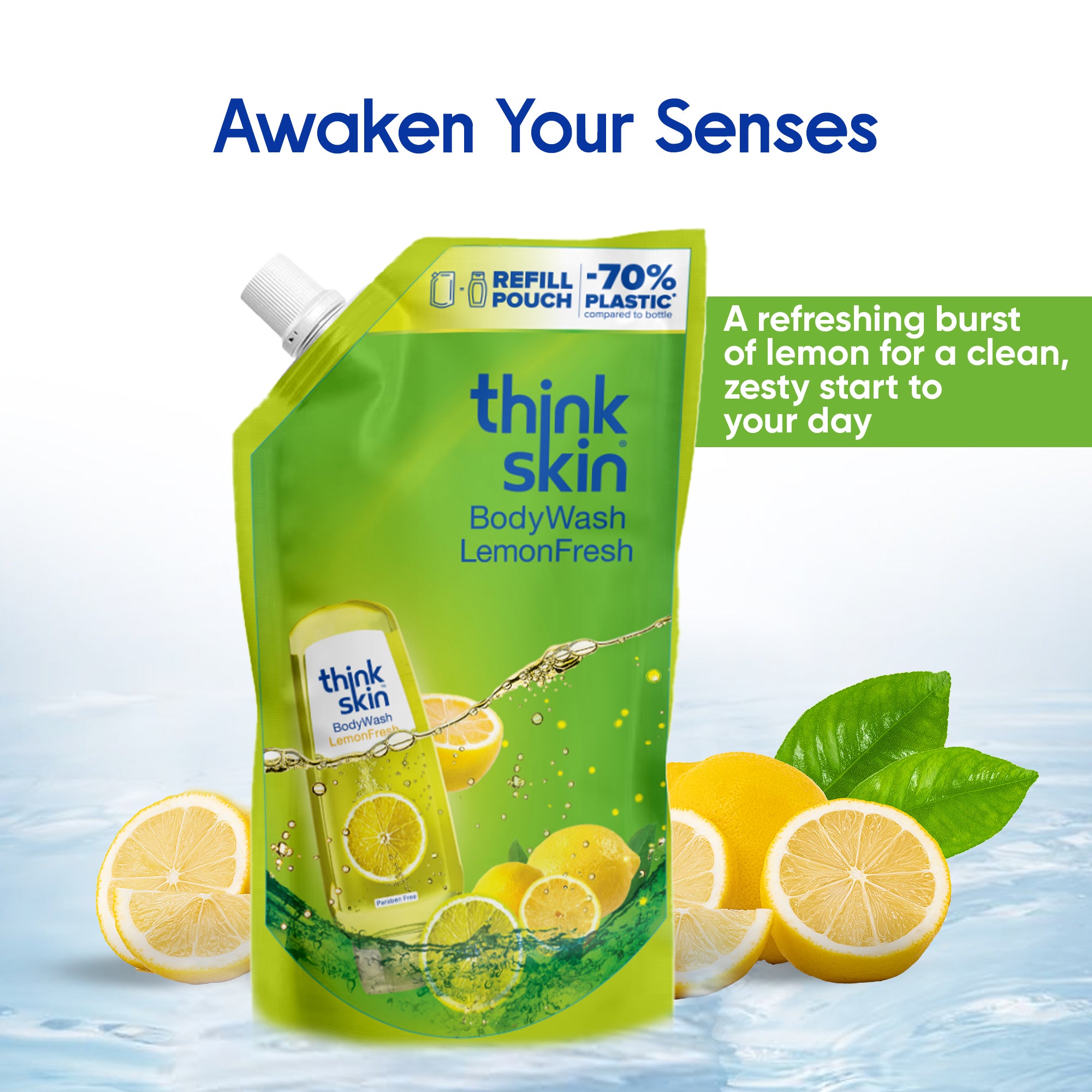 Body Wash Lemon Fresh 1L Refill Pouch (Pack of 2)