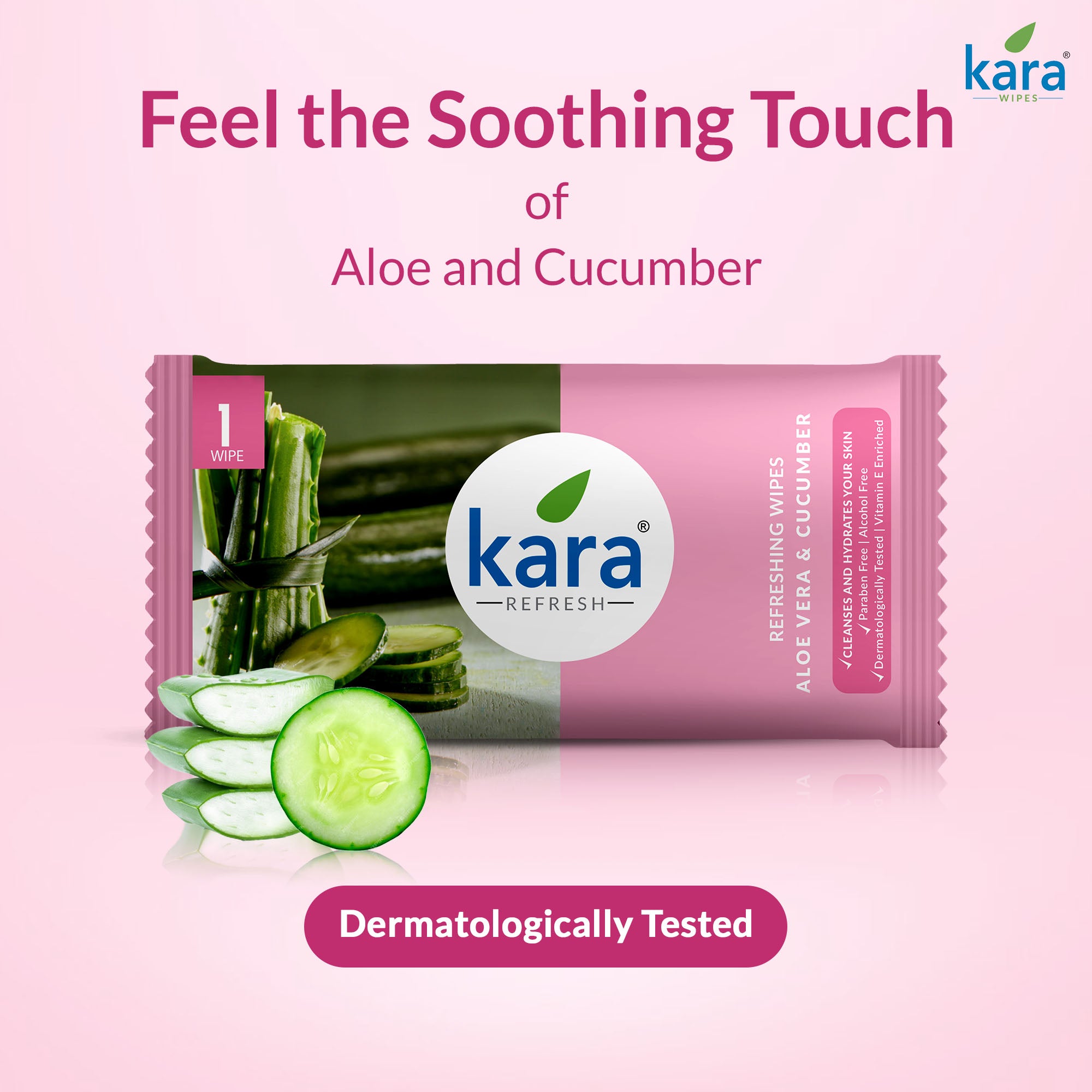 Aloe Vera & Cucumber Singles Facial Wet Wipes (Pack of 200)