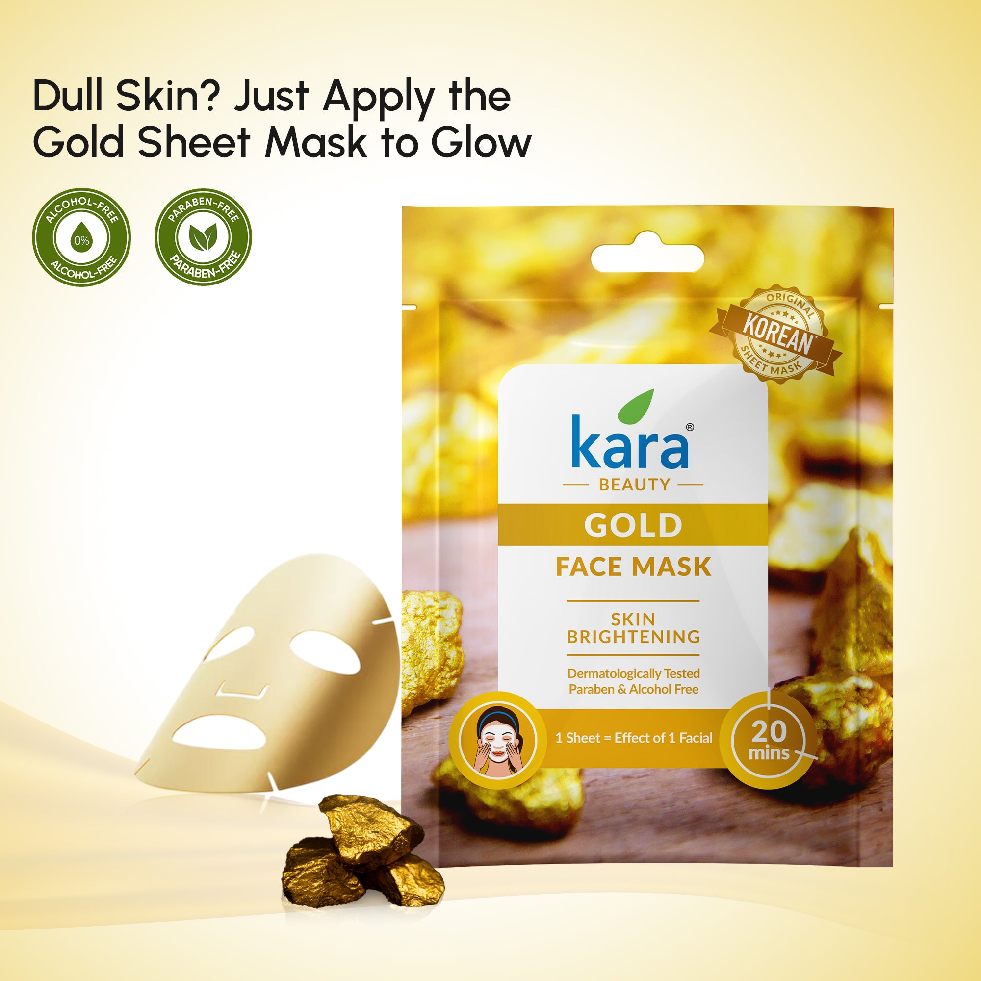 Face Mask Sheet Gold Skin Brightening 1 N