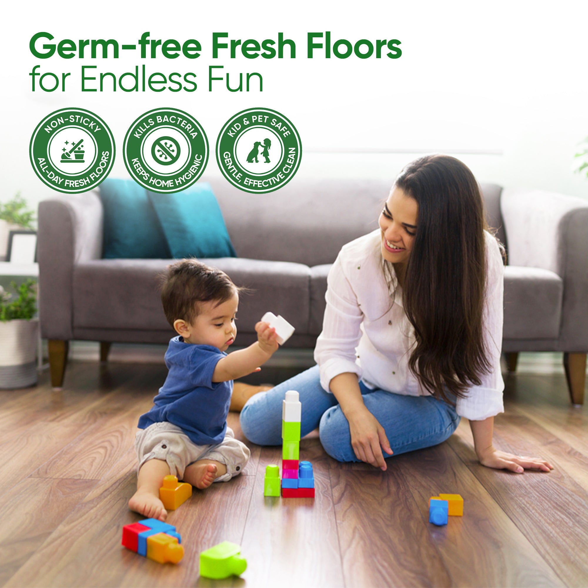 Floor Cleaner Lemon 1l Refill Pouch (Pack of 2)