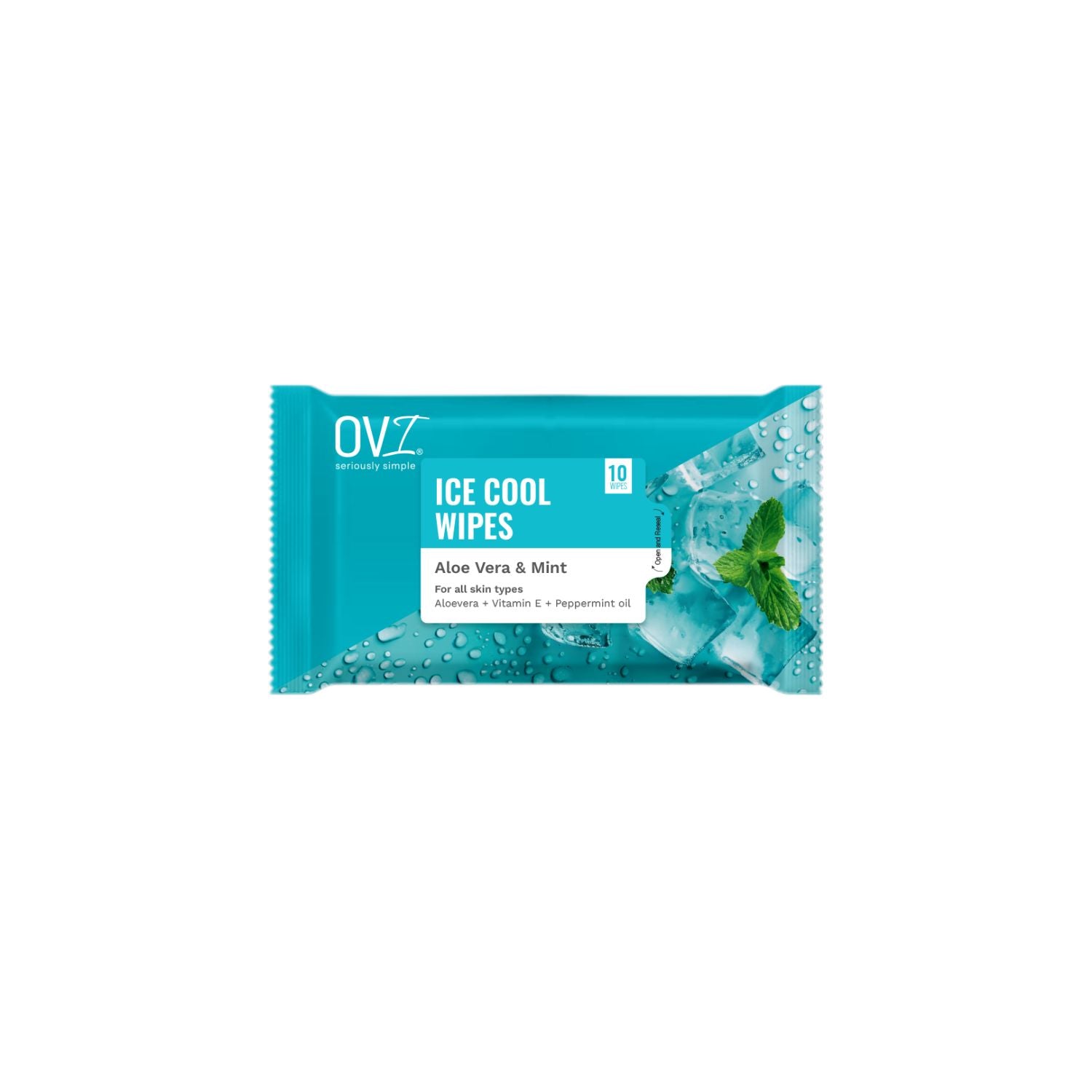 Ice Cool Wet Wipes Aloe Vera & Mint - 10 Pulls ( Pack of 3)