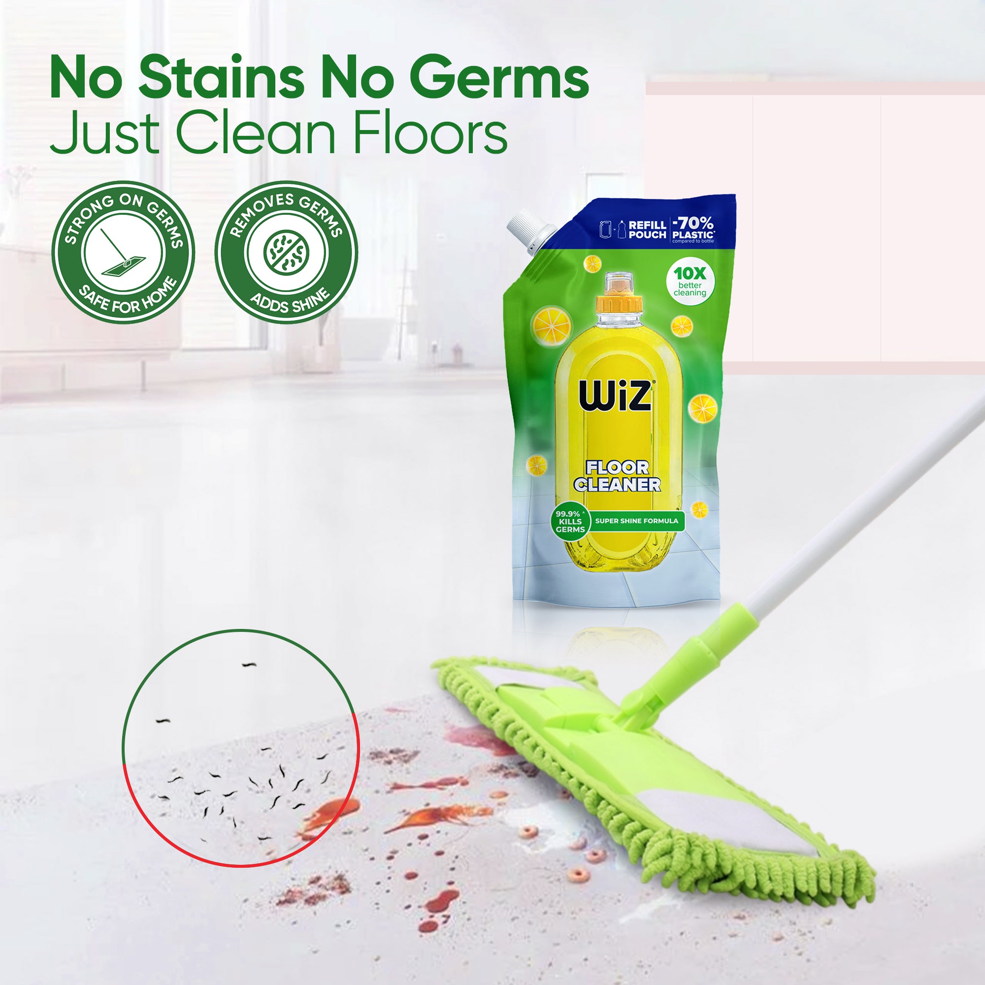 Floor Cleaner Lemon 1l Refill Pouch (Pack of 2)
