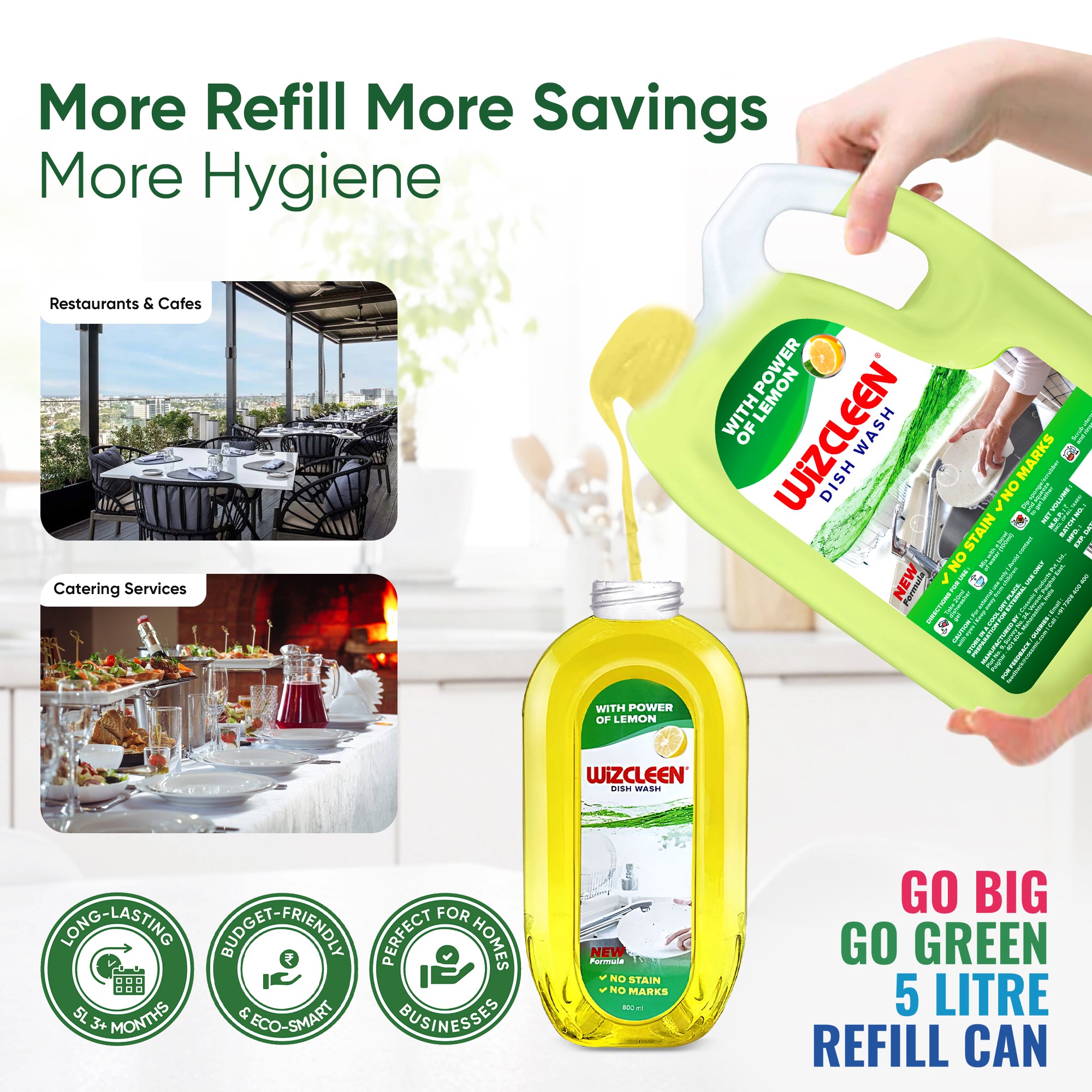 Dish Wash Lemon 5 Litre Refill Can