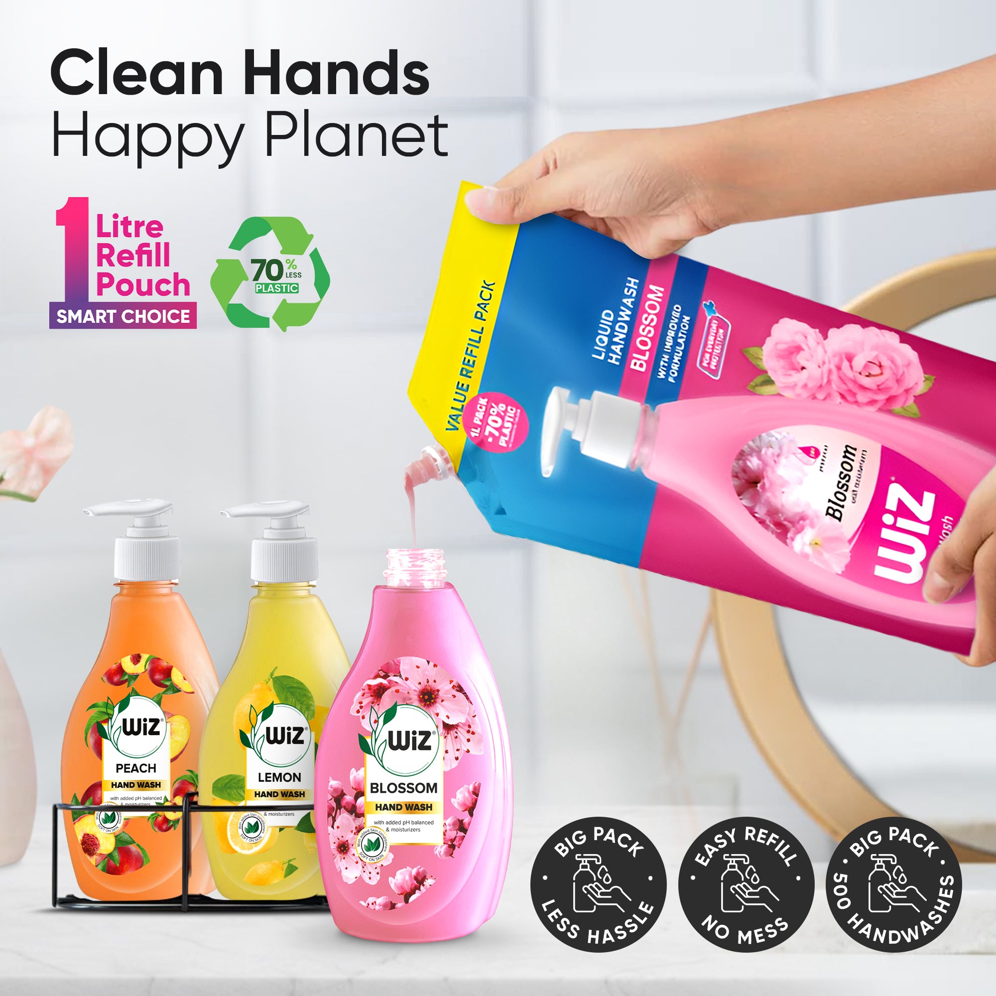 Hand Wash Lavender 1L Refill Pouch (Pack of 2)