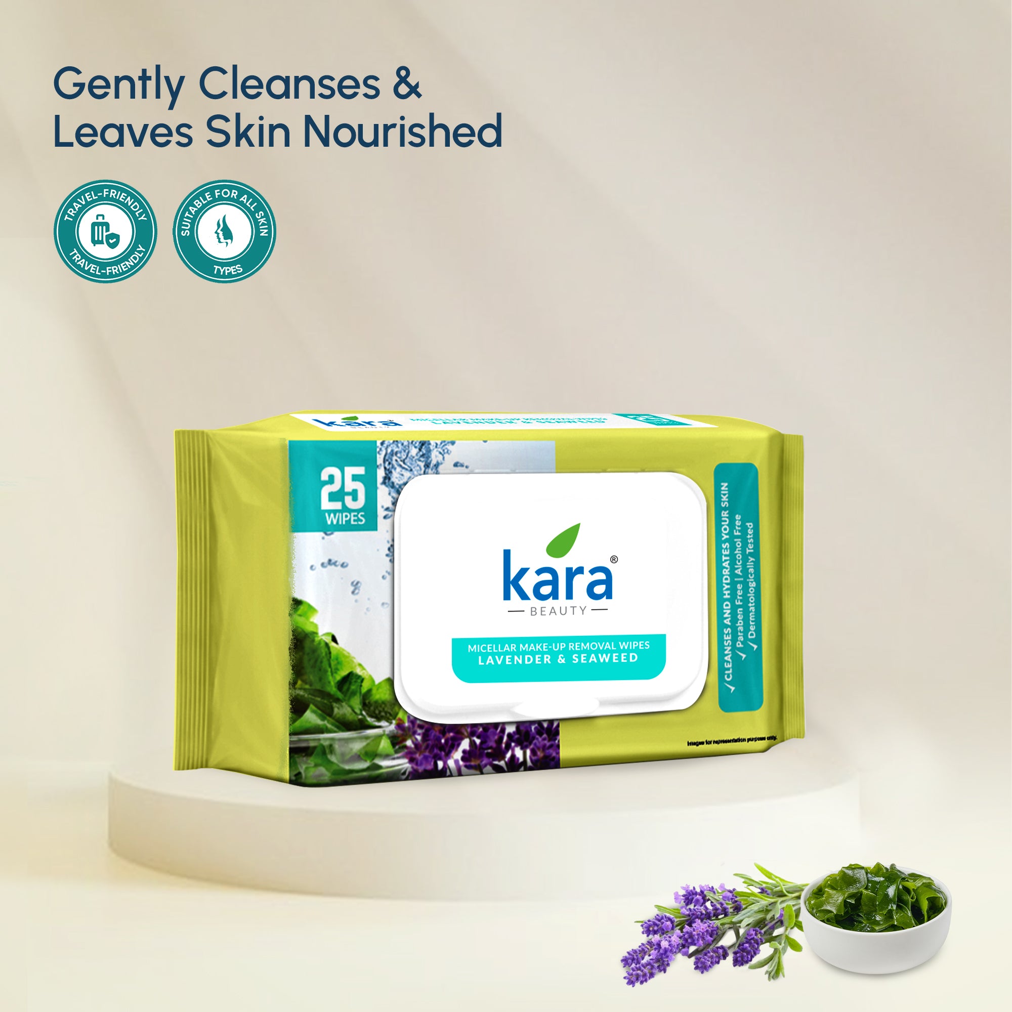 Lavender & Seaweed Makeup Removal Wipes 25 Pulls (Pack of 6)
