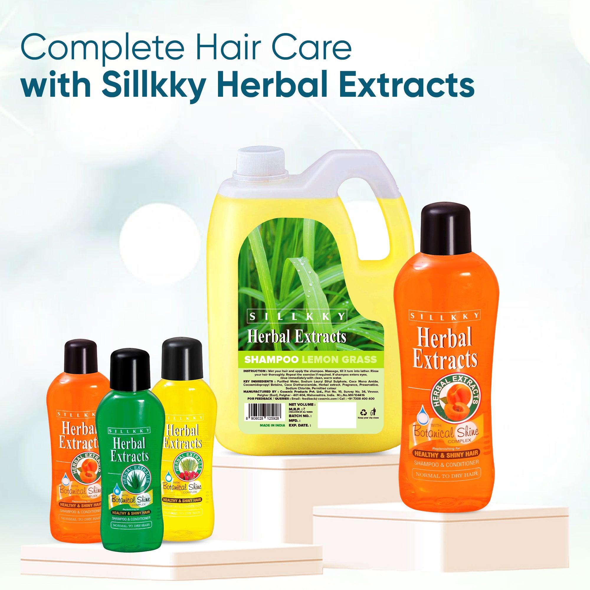 Herbal Extracts Shikakai & Apricot Shampoo 5 Litre Refill Can