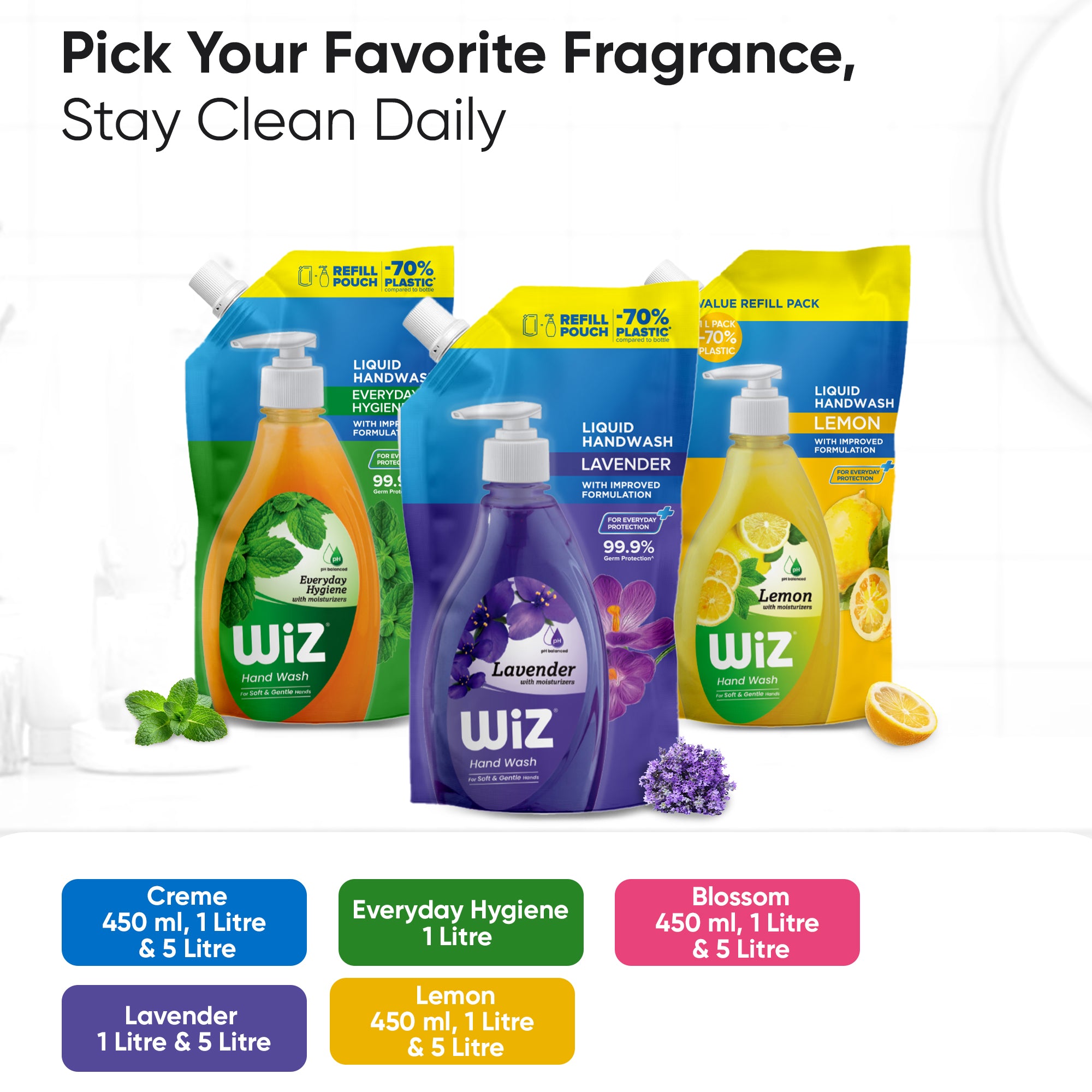 Hand Wash Lavender 1L Refill Pouch (Pack of 2)