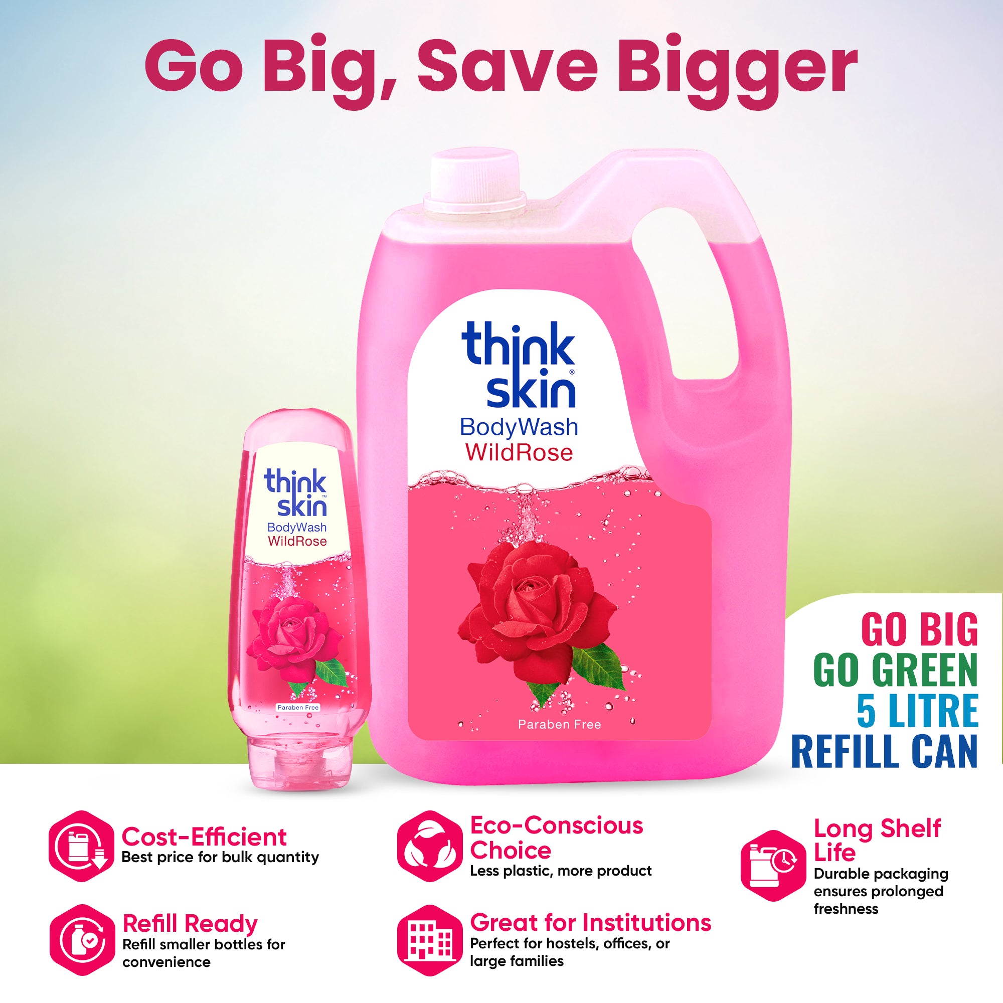 Body Wash Wild Rose 5 Litre Refill Can