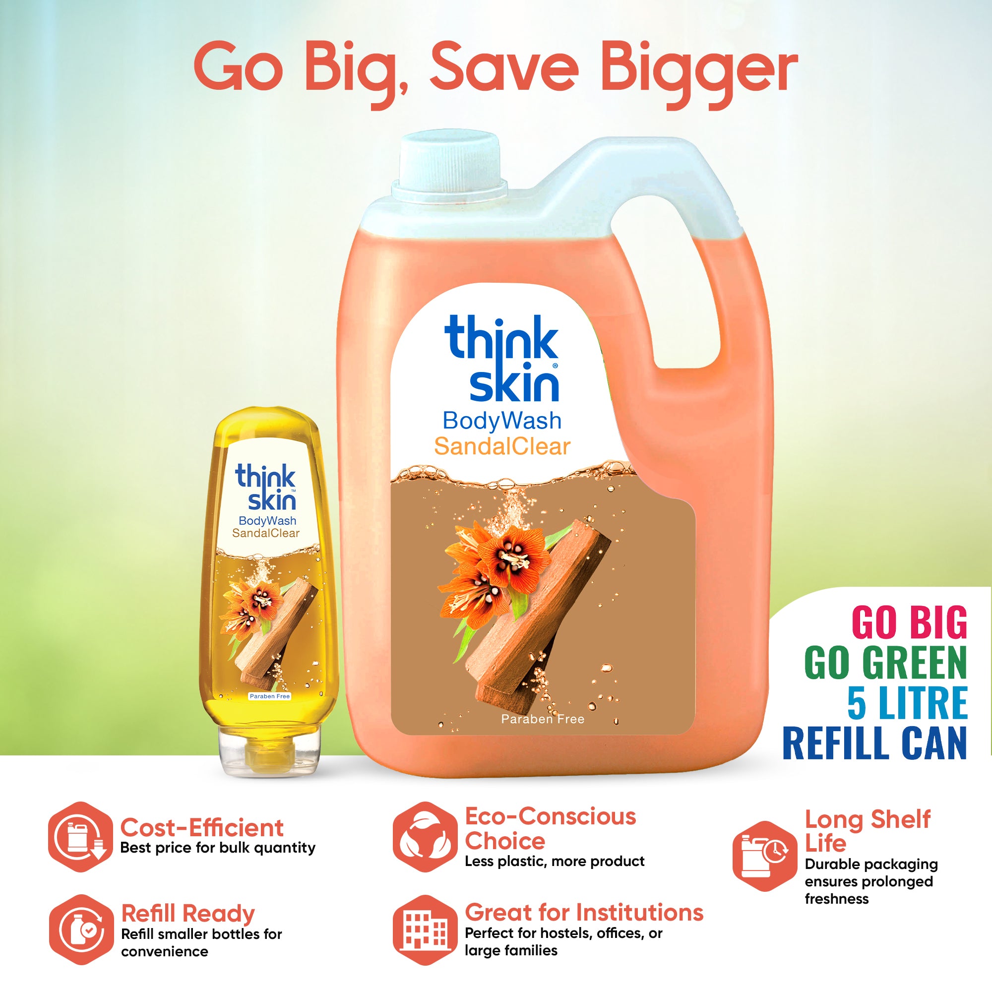 Body Wash Sandal Clear 5 Litre Refill Can