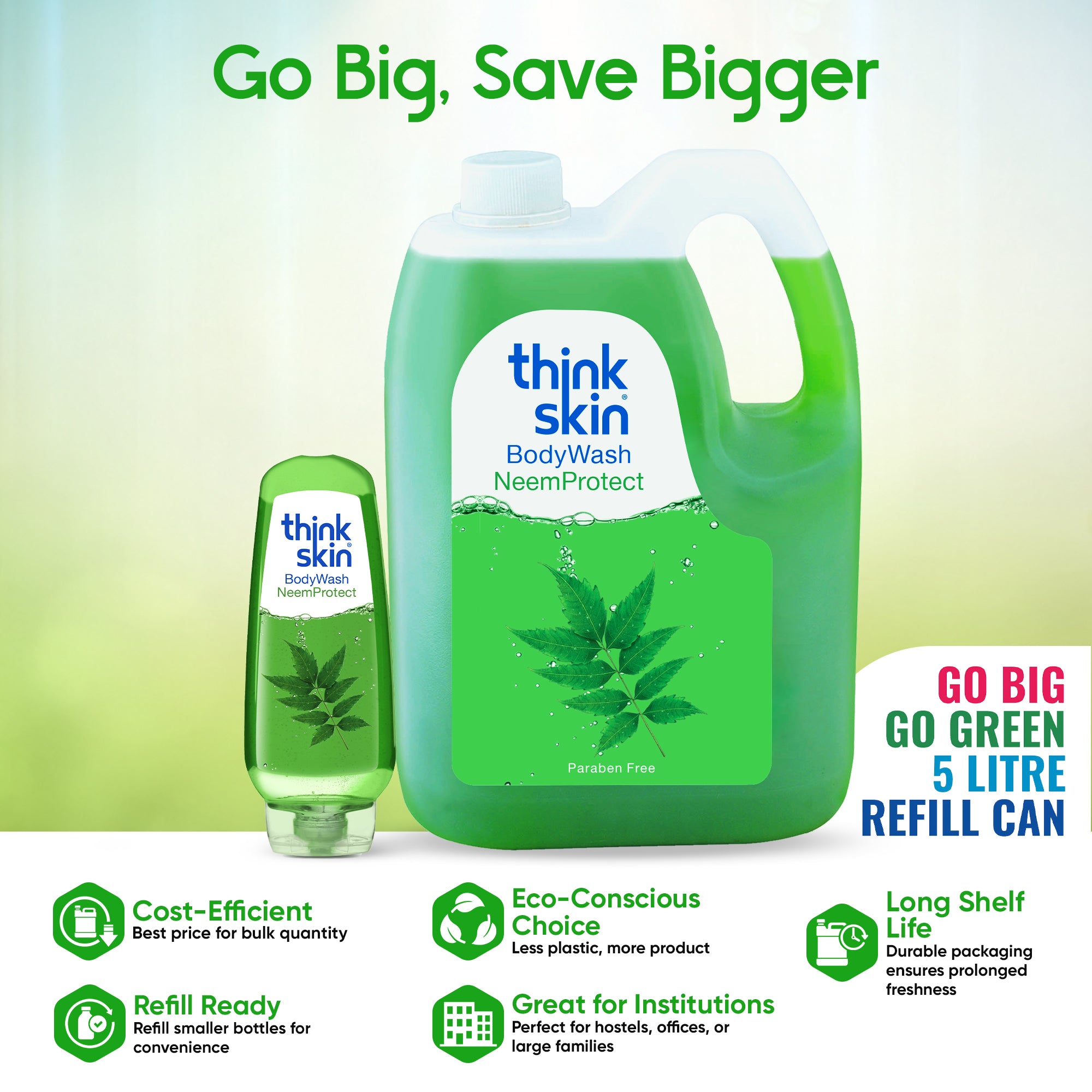 Body Wash Neem Protect 5 Litre Refill Can