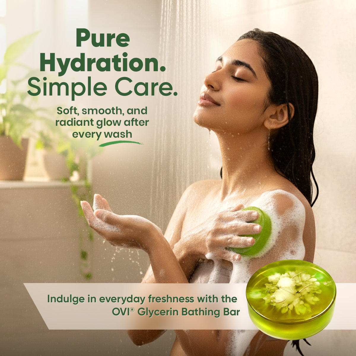 OVI Glycerin Bathing Bar Soap - 100g (Pack of 3)