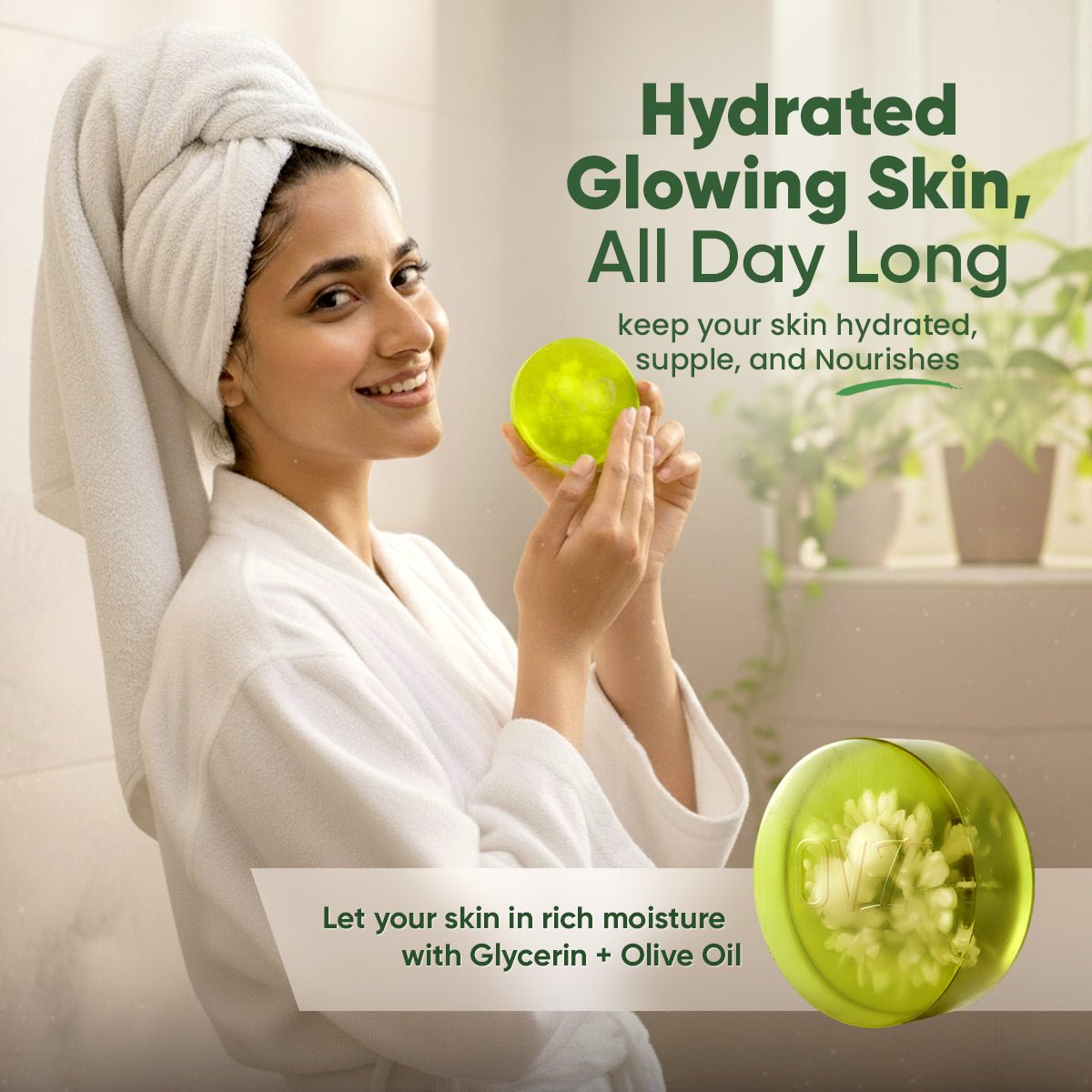 OVI Glycerin Bathing Bar Soap - 100g (Pack of 3)