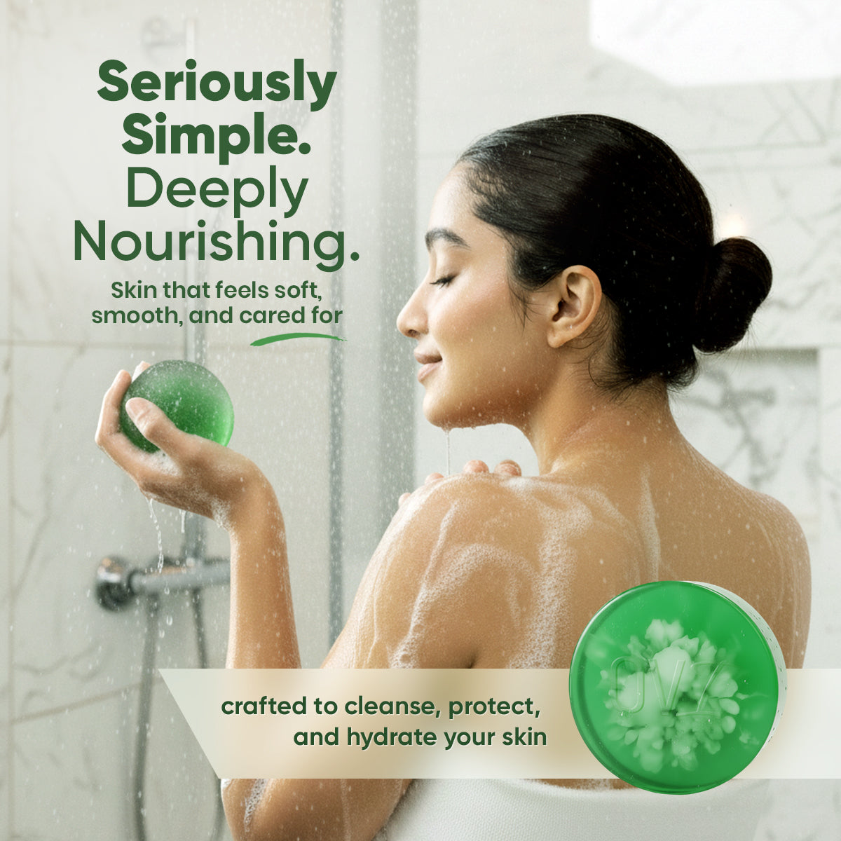 OVI Aloe Ceramide Glycerin Bathing Bar Soap - 100g (Pack of 3)