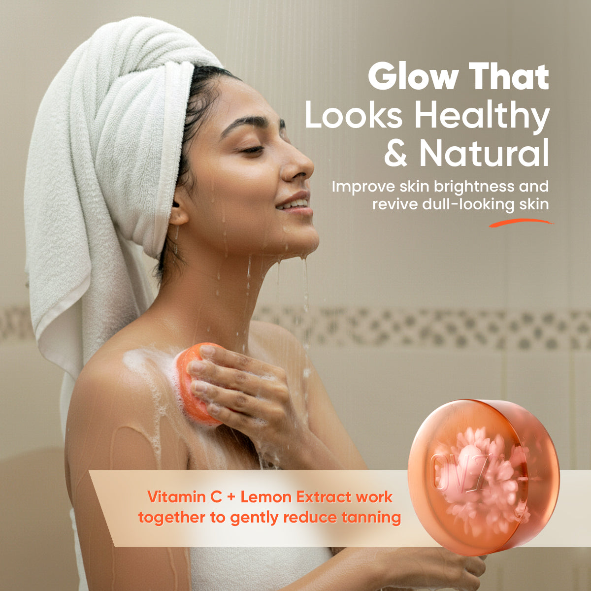 OVI Vitamin C Glycerin Bathing Bar Soap - 100g (Pack of 3)