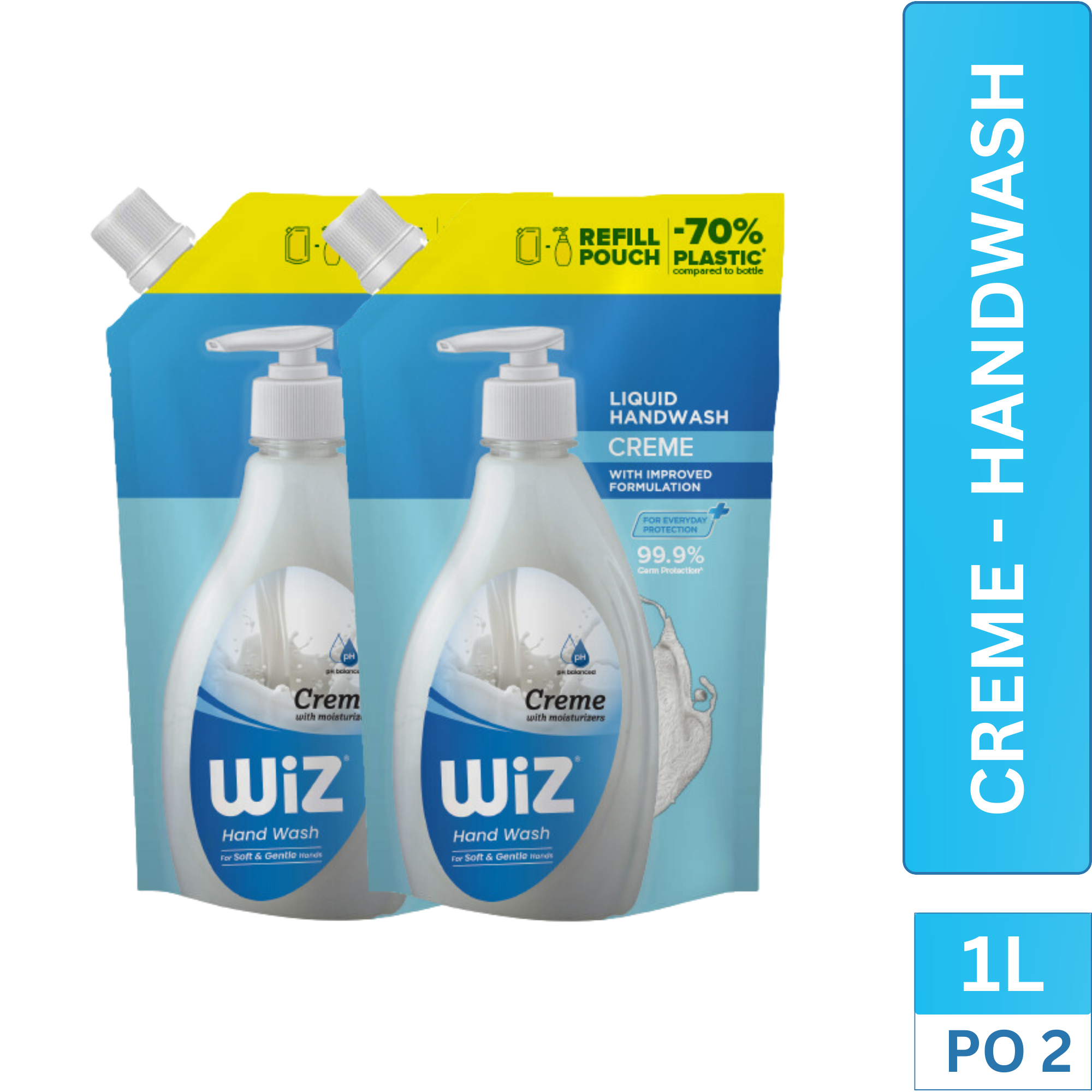 Hand Wash Creme 1L Refill Pouch (Pack of 2)