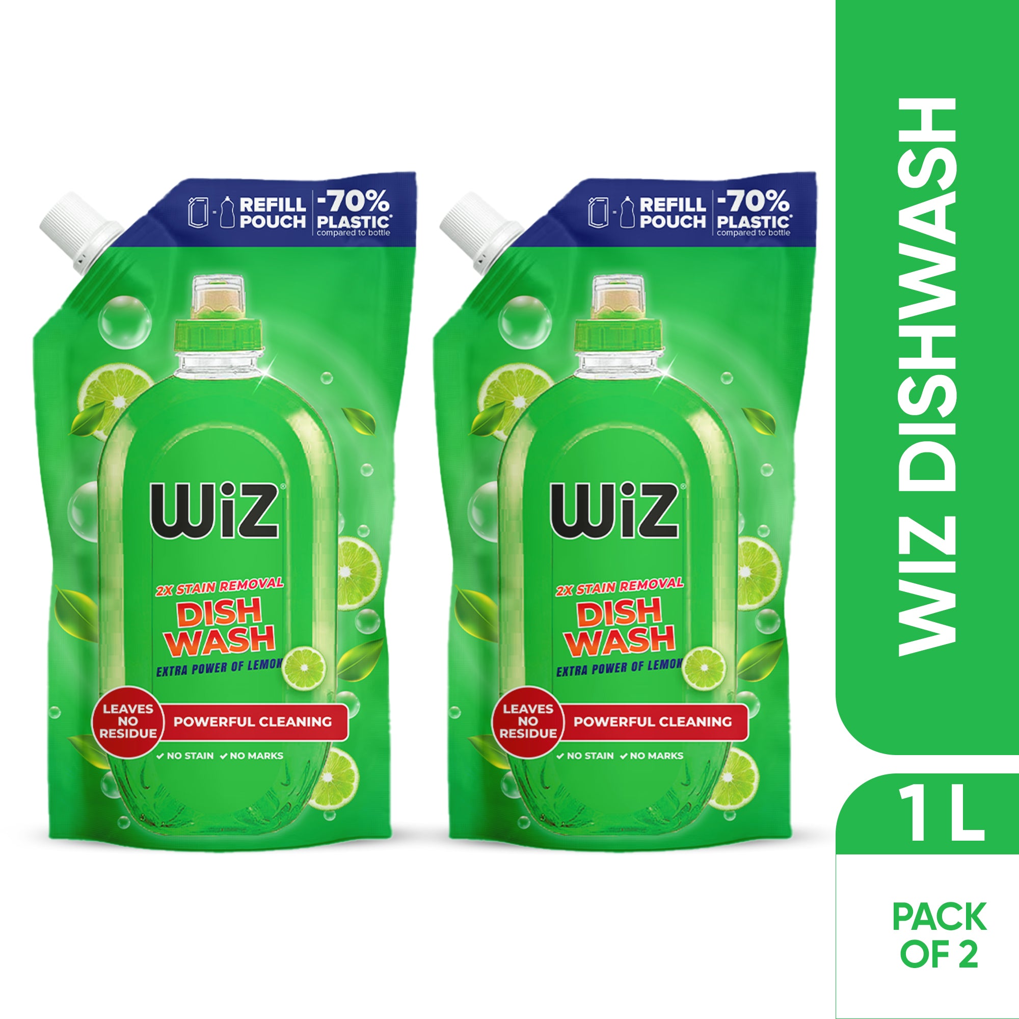 Dish Wash Lemon 1L Refill Pouch (Pack of 2)