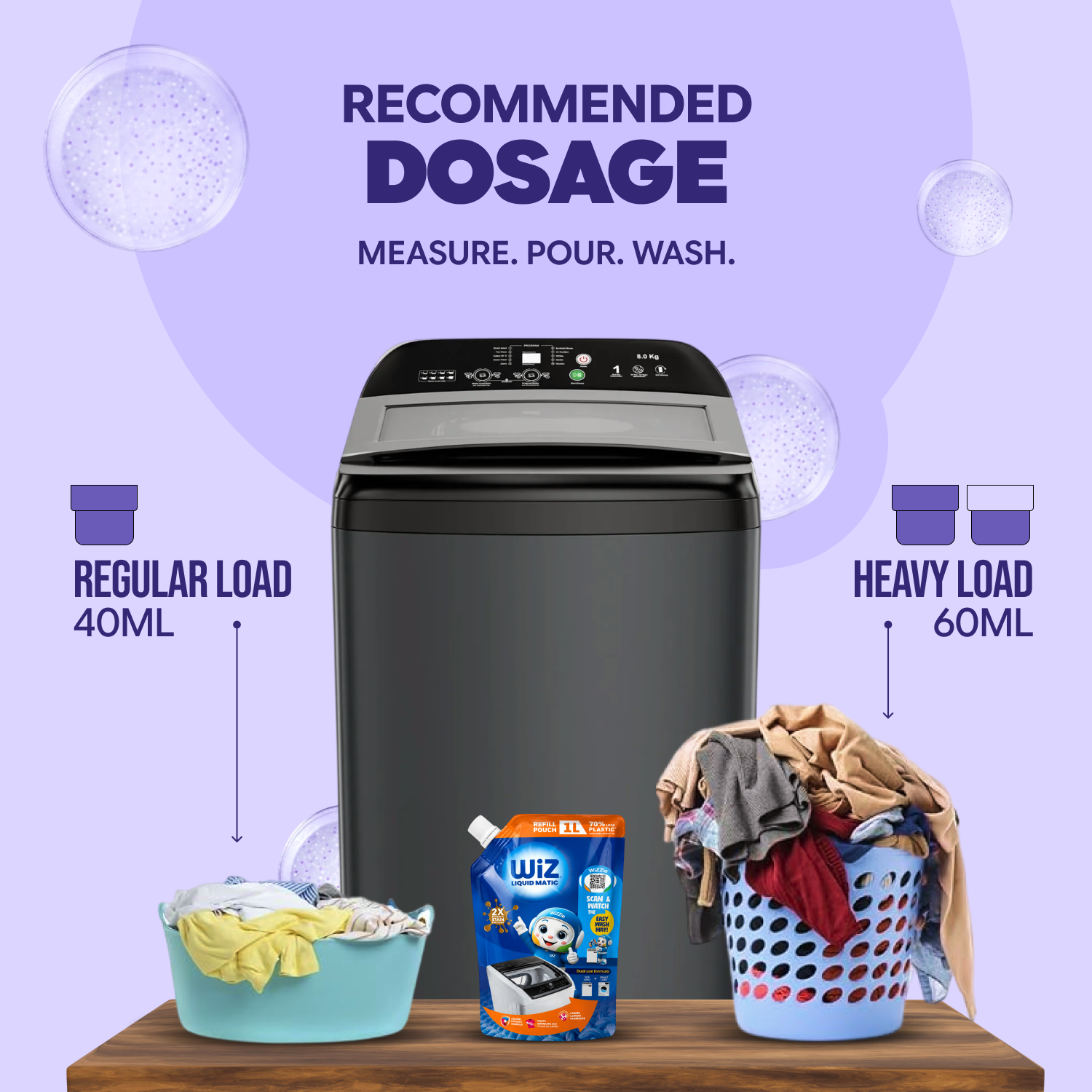 Laundry Detergent Top Load 1L Refill Pouch