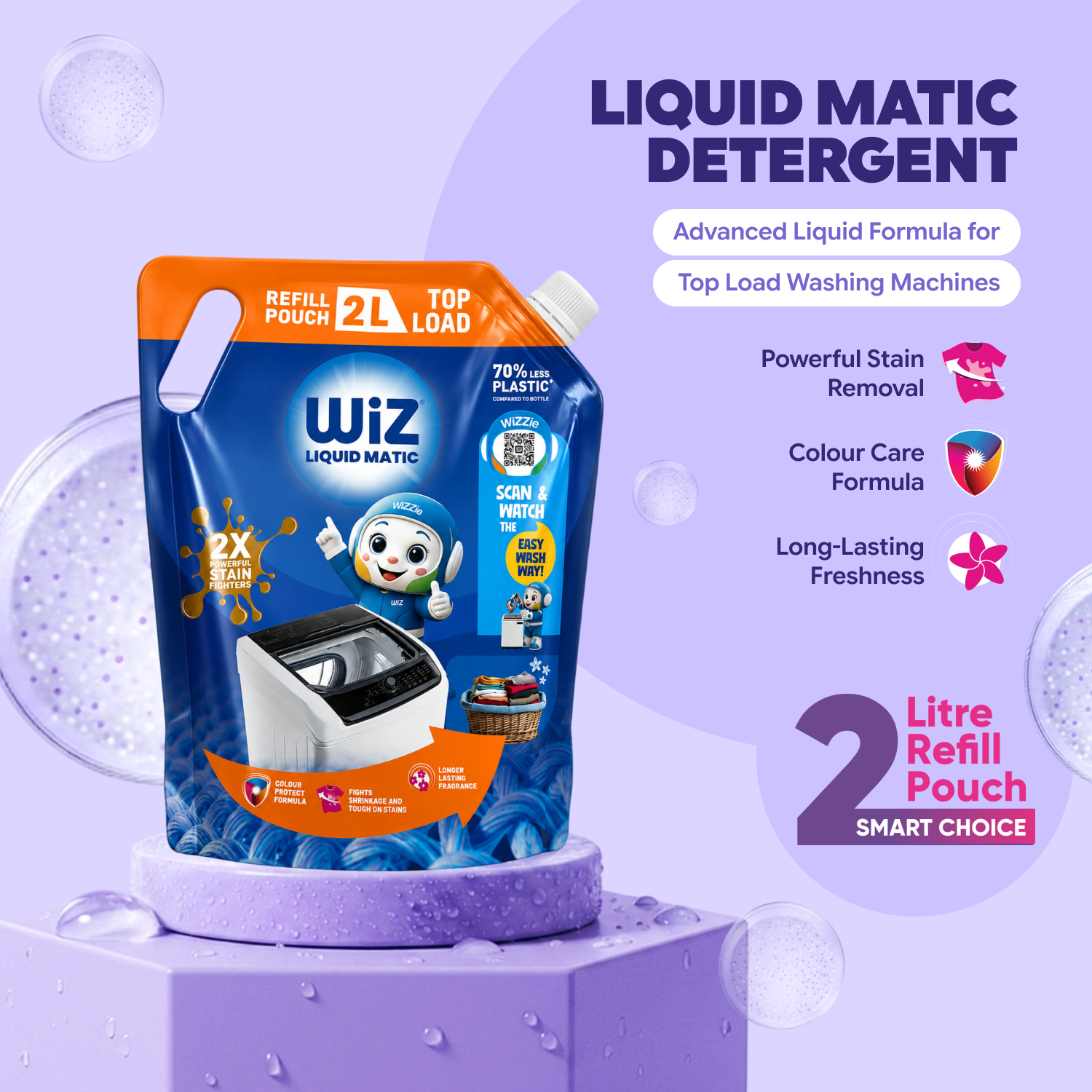 Laundry Detergent Top Load 2L Refill Pouch