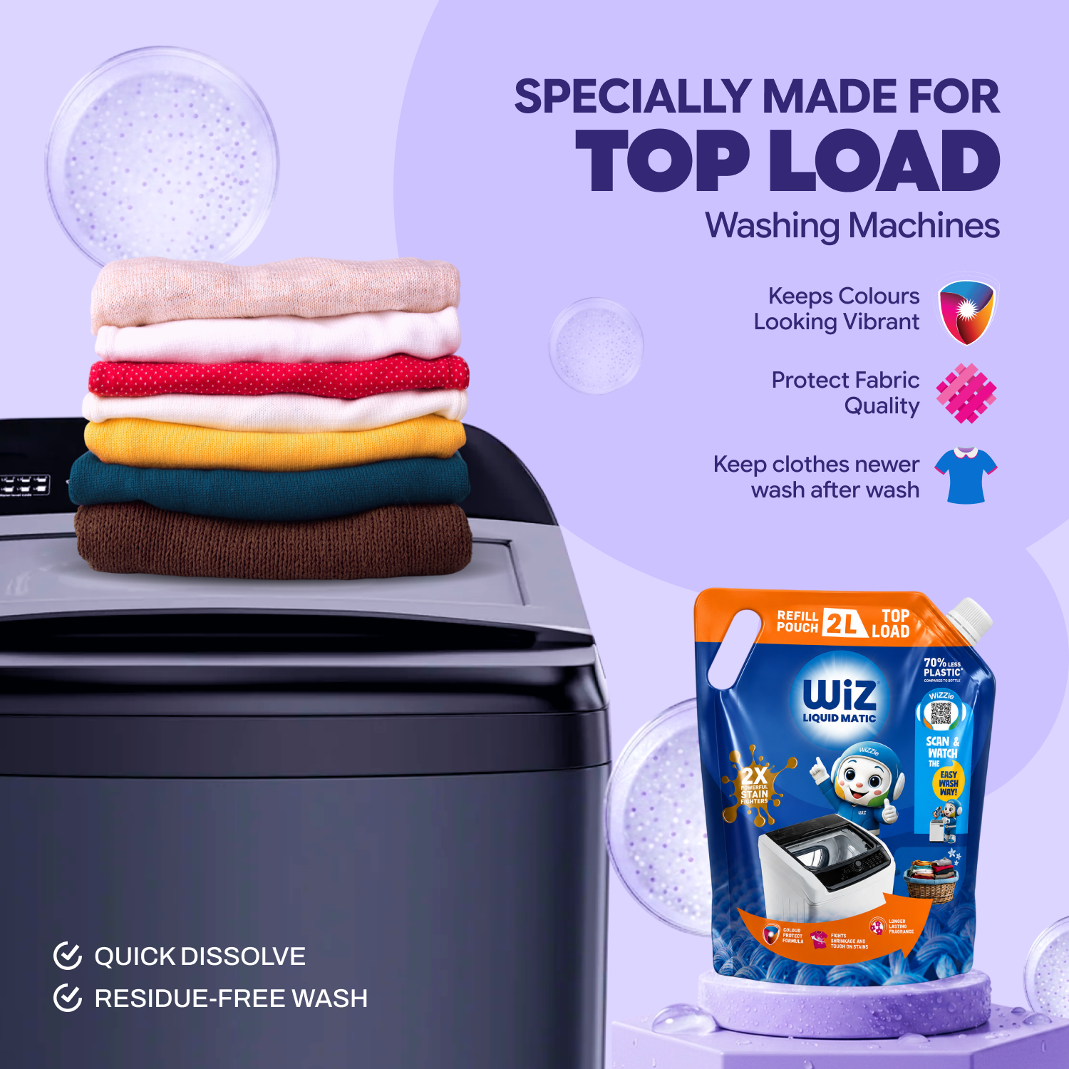 Laundry Detergent Top Load 2L Refill Pouch