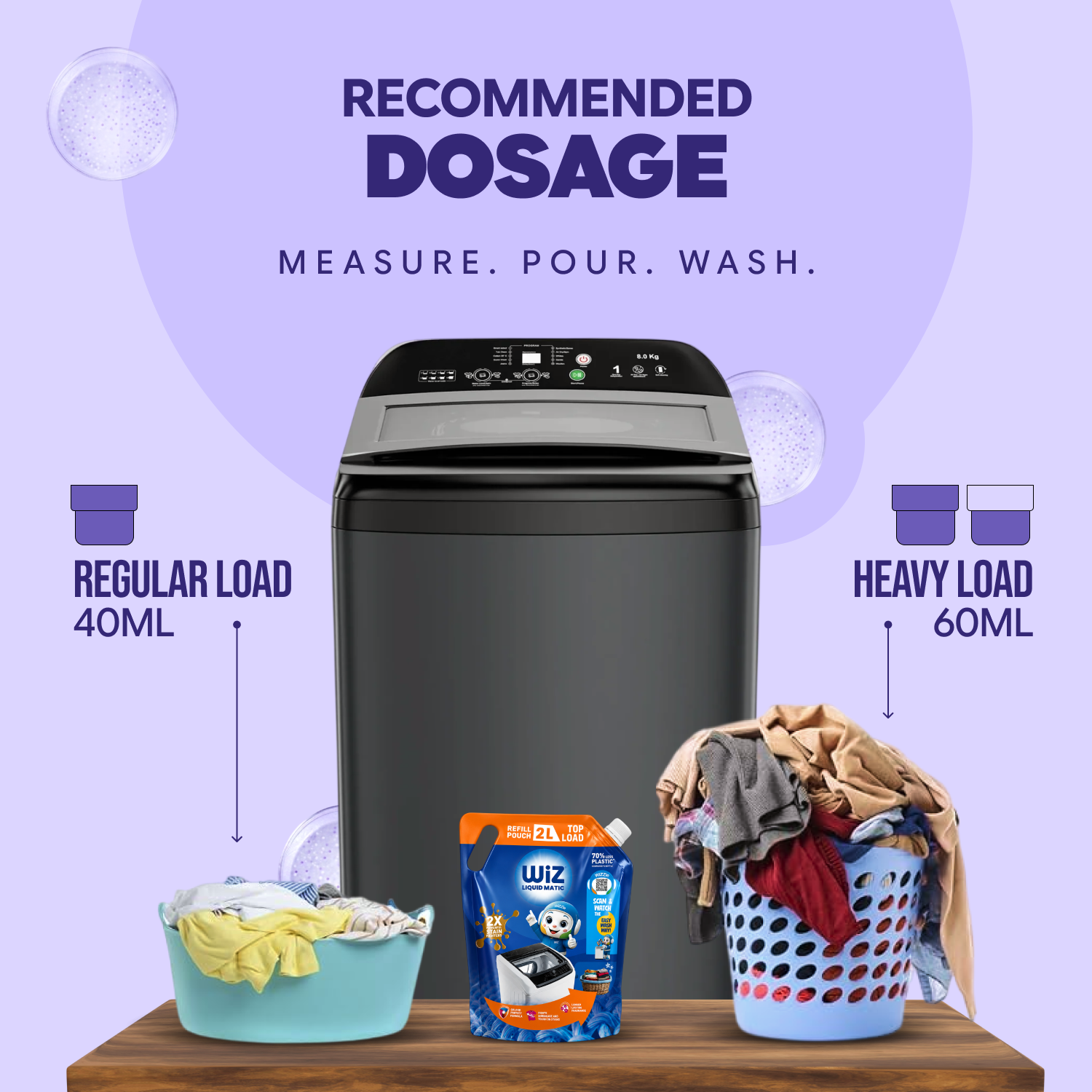 Laundry Detergent Top Load 2L Refill Pouch