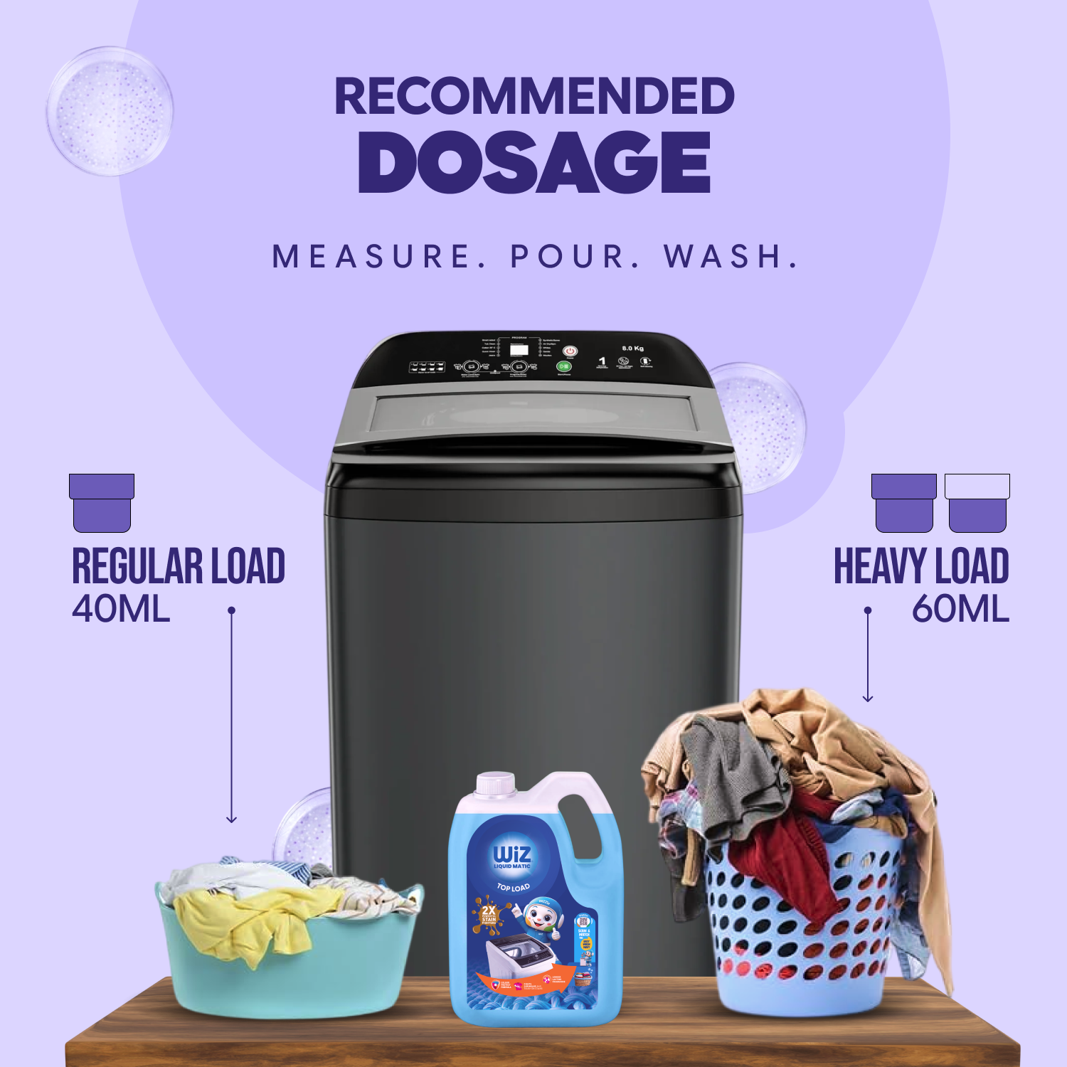 Liquid Matic Top Load Liquid Detergent | 5L | 2X Powerful Stain Fighters | Colour Protect Formula | Long-Lasting Fragrance