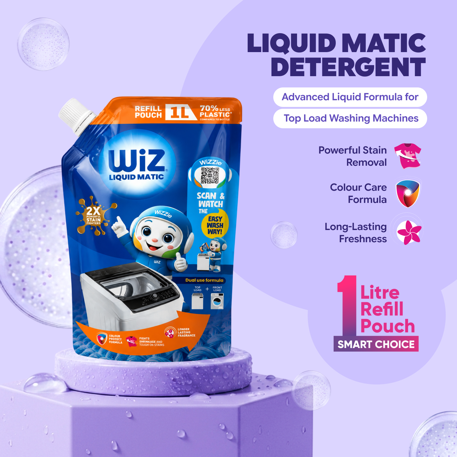 Laundry Detergent Top Load 1L Refill Pouch