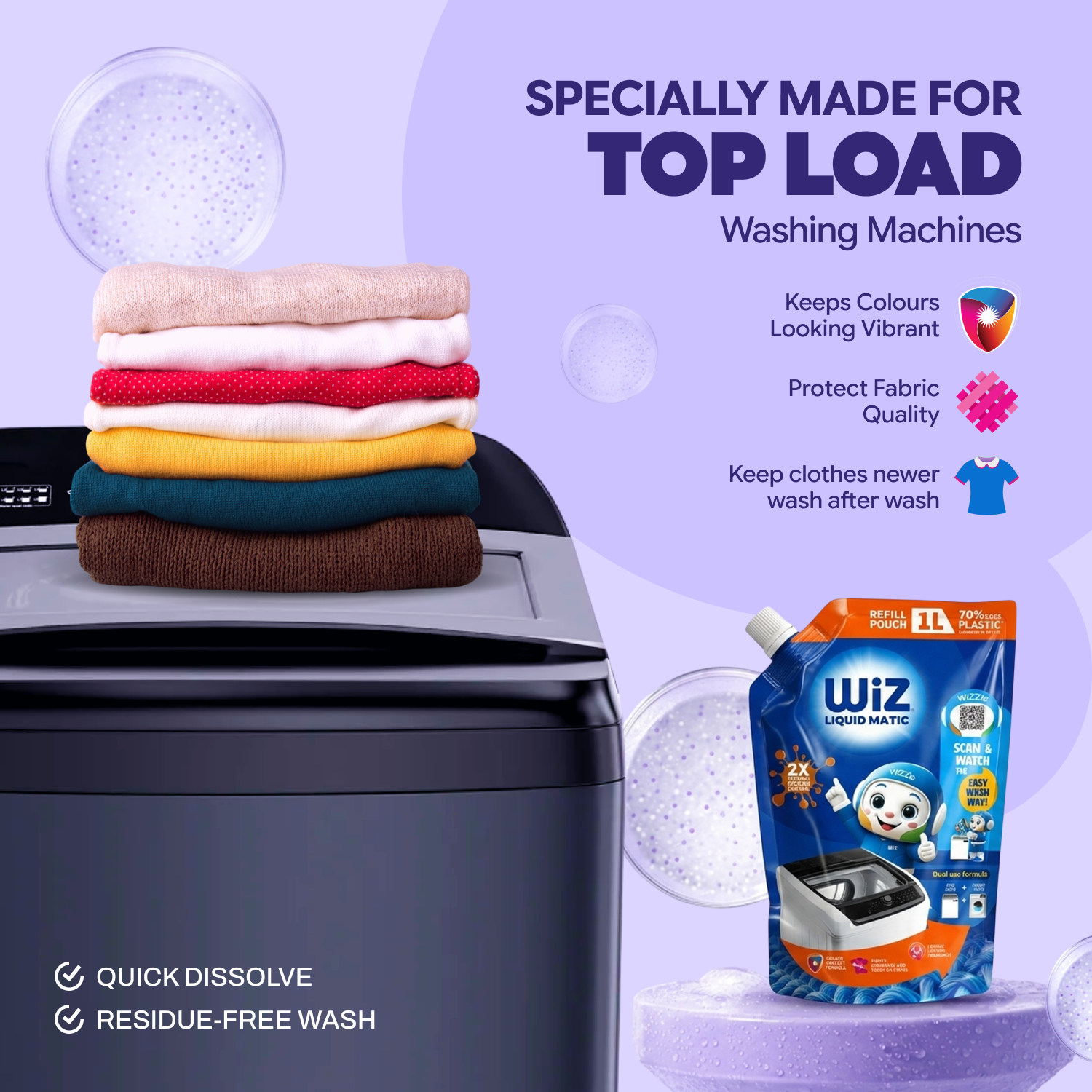 Laundry Detergent Top Load 1L Refill Pouch
