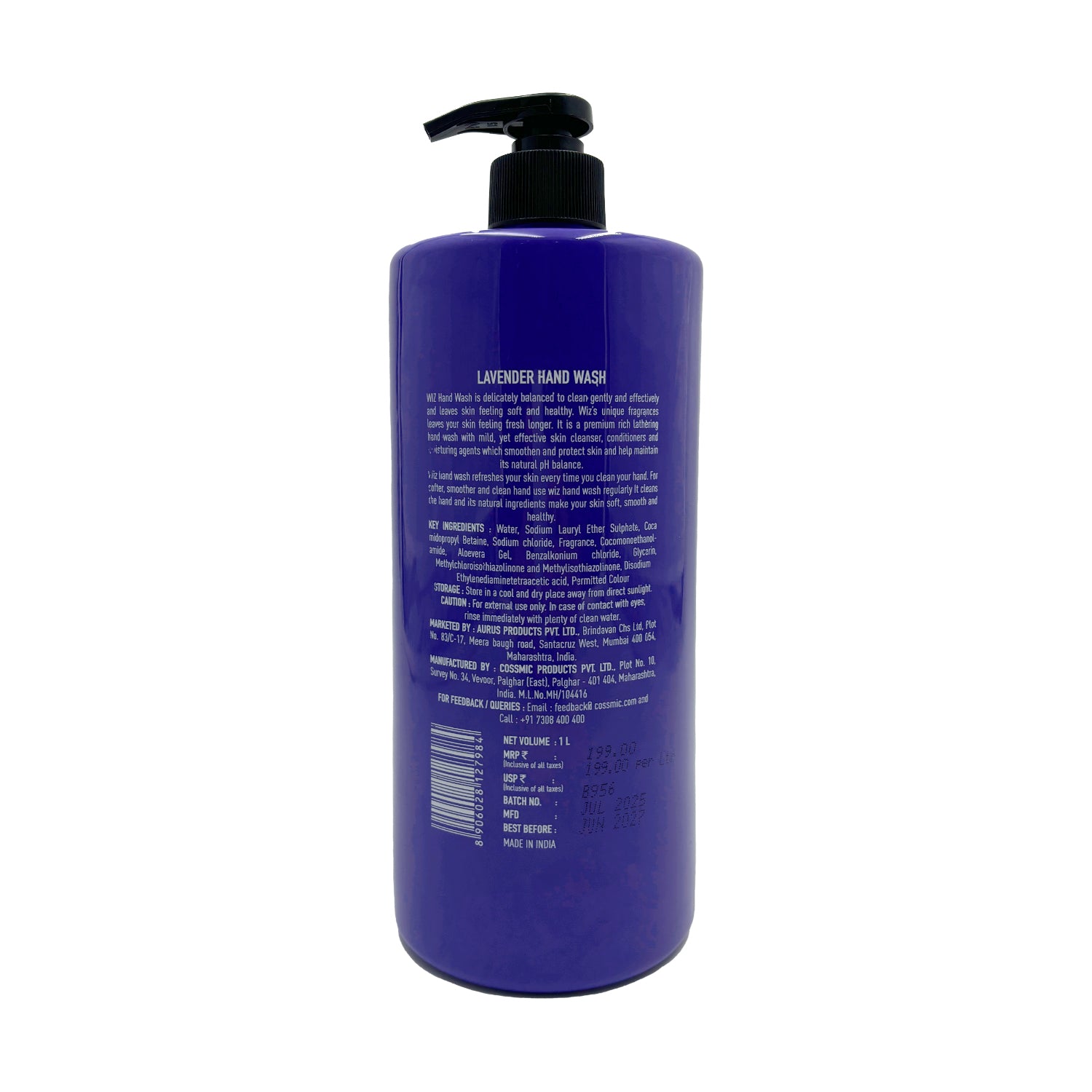 Lavender 1L Dispenser Bottle (Pack of 3)