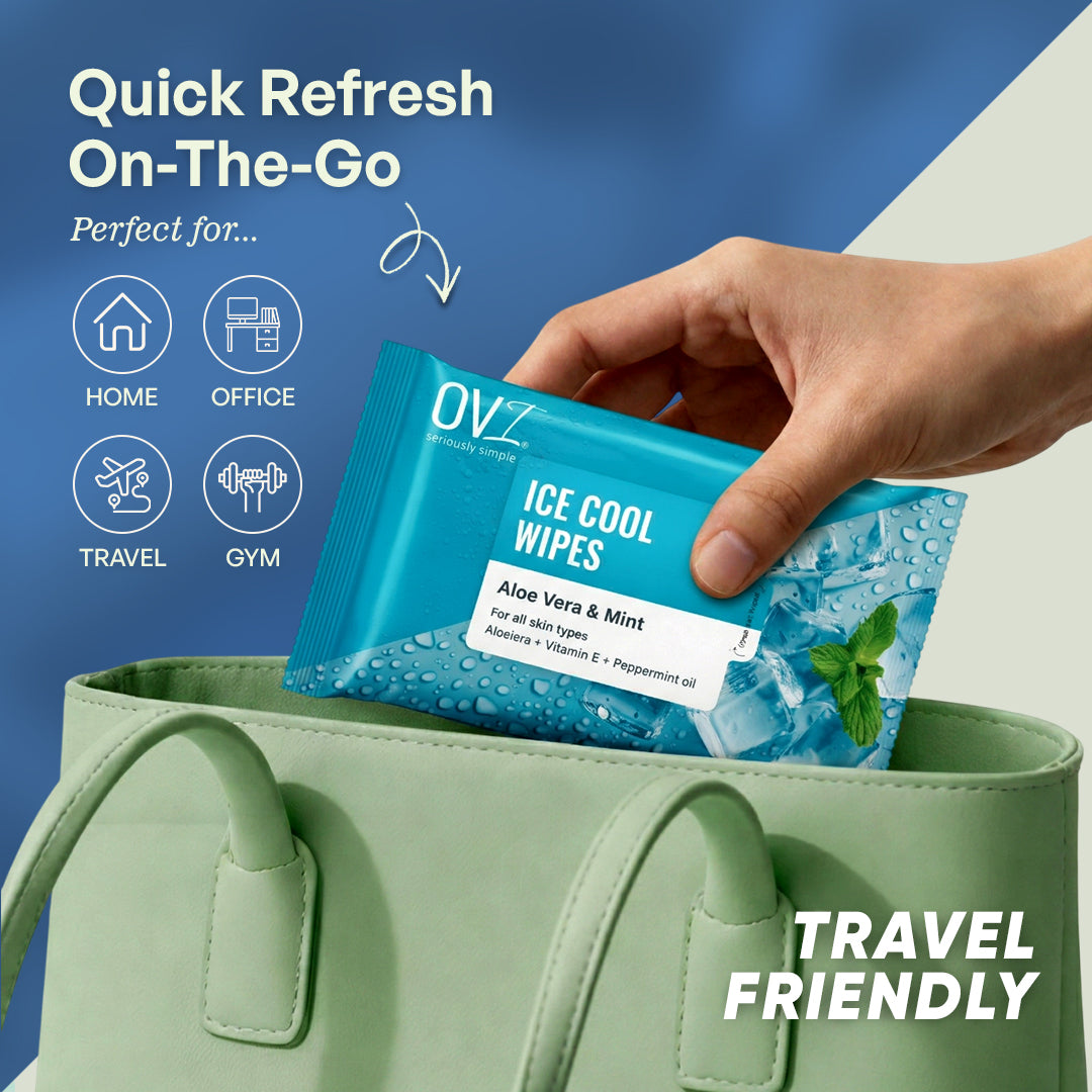 Ice Cool Wet Wipes Aloe Vera & Mint - 10 Pulls ( Pack of 3)