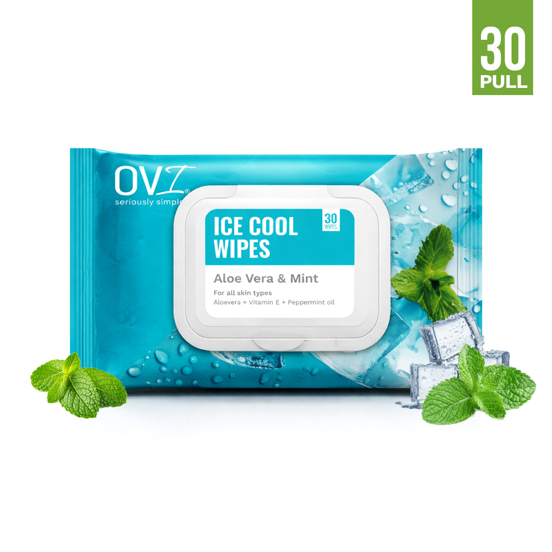 Ice Cool Wet Wipes Aloe Vera & Mint - 30 Pulls