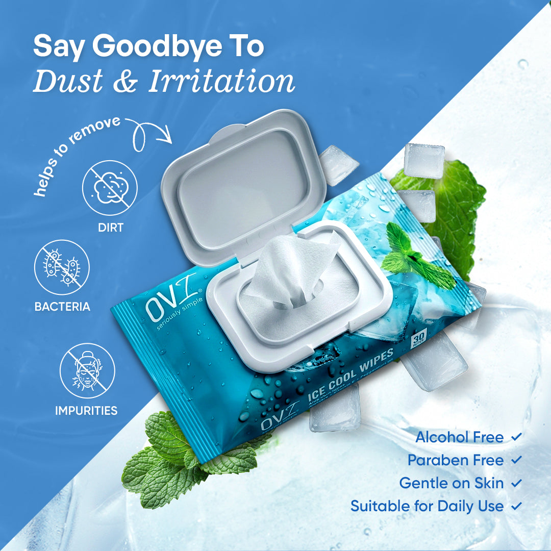 Ice Cool Wet Wipes Aloe Vera & Mint - 30 Pulls